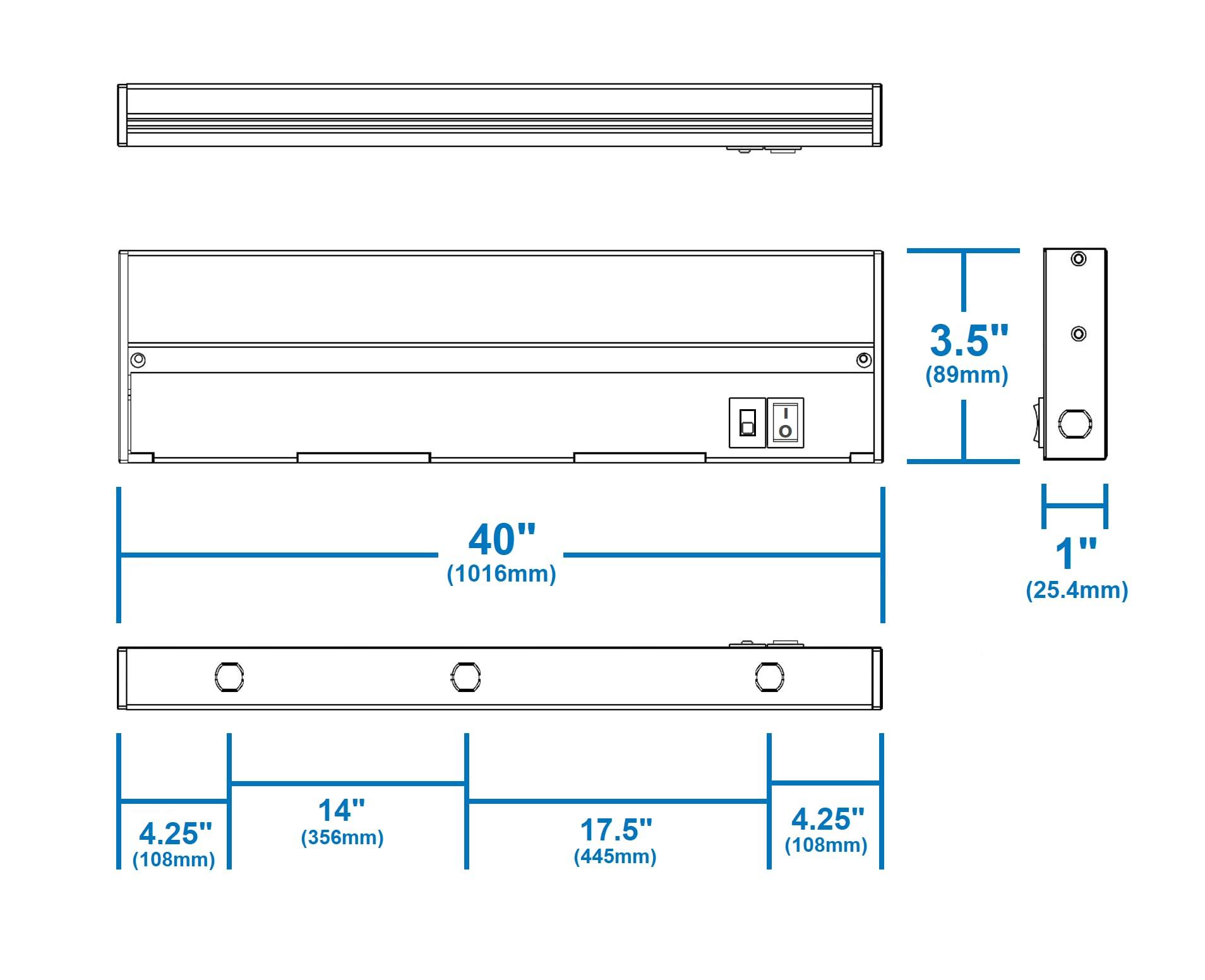 Nuc5 LED 40'' Under Cabinet Linkable Light Bar