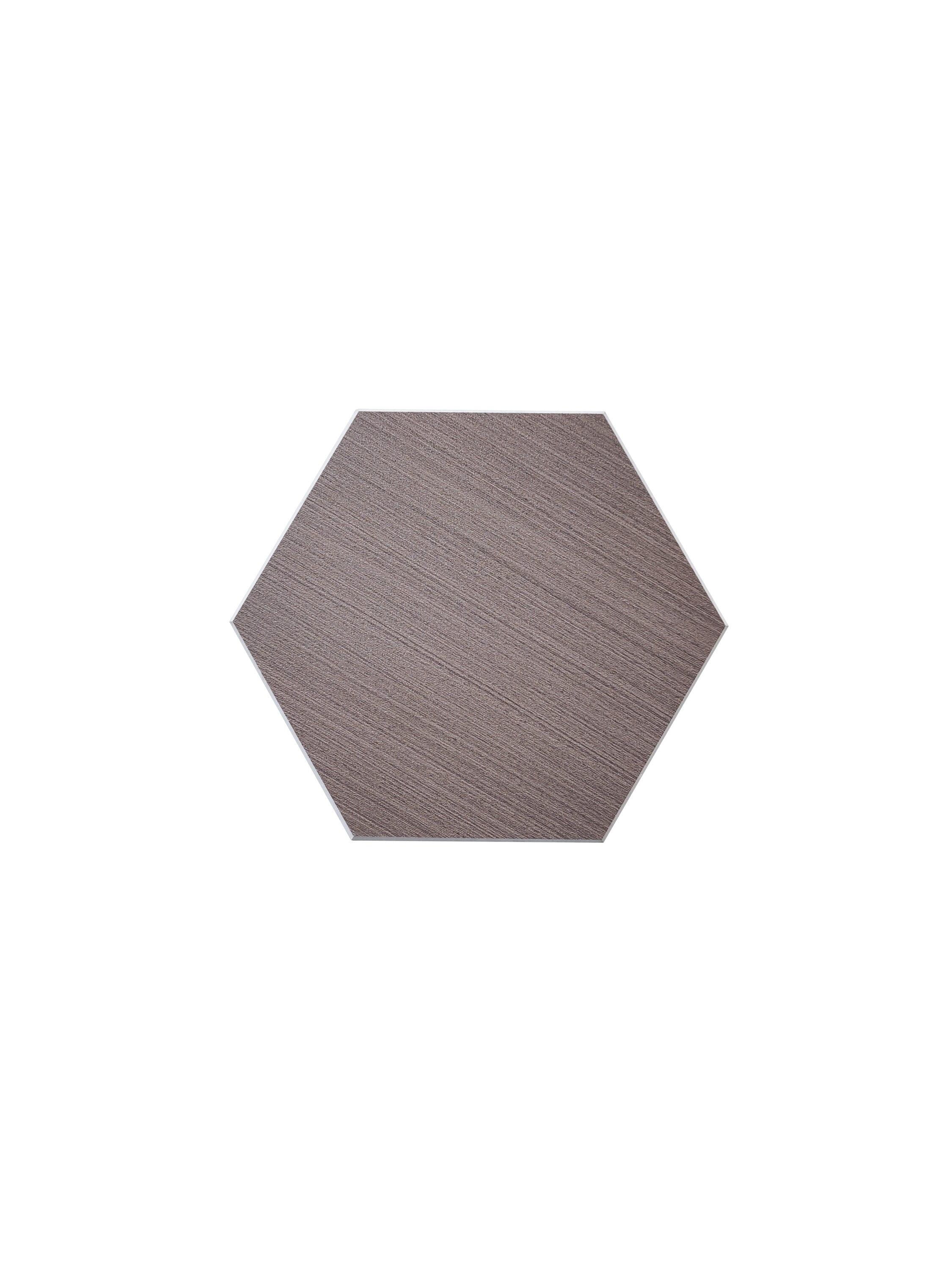 Mocha Hexagon Peel and Stick Resin Wall Tiles