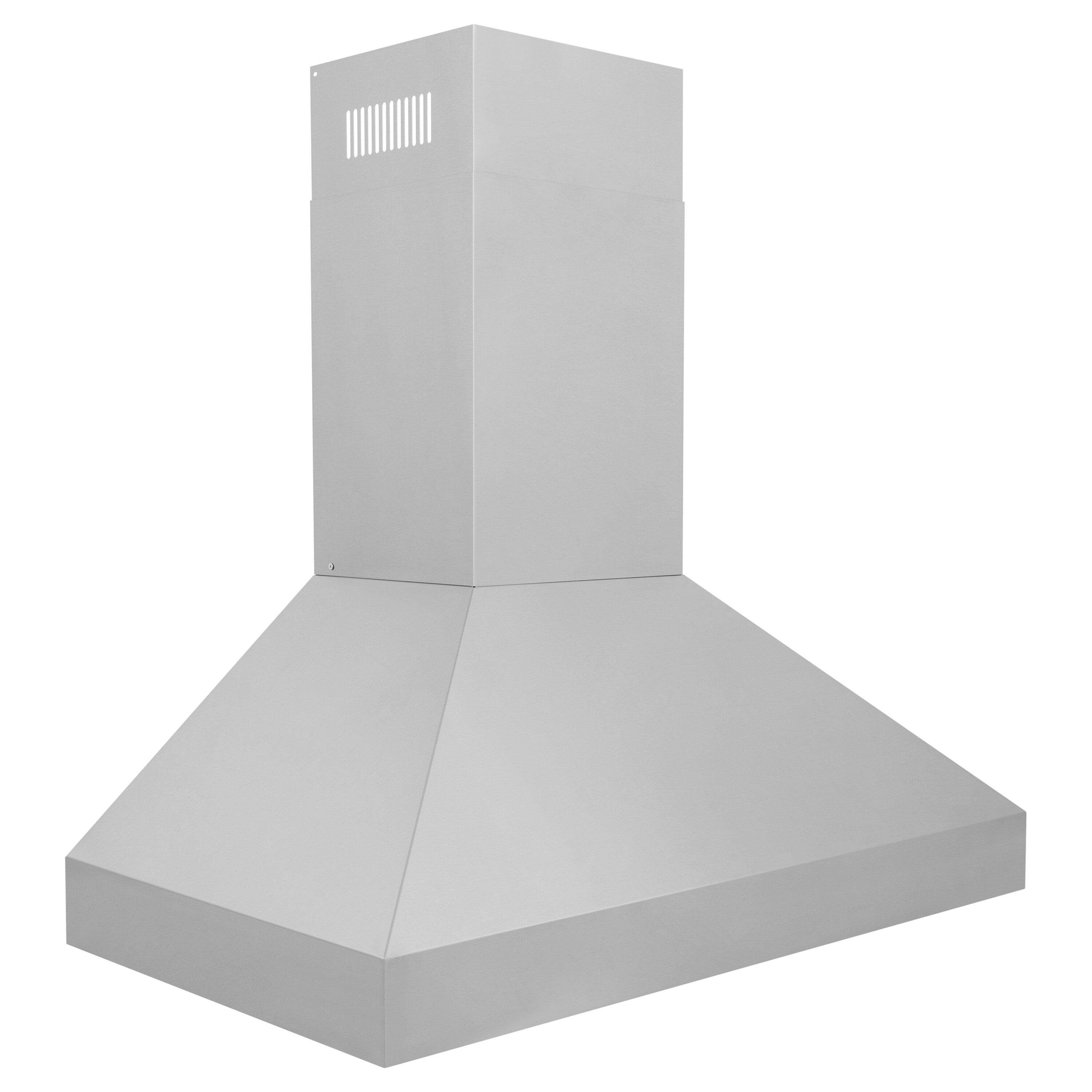 ZLINE ZLINE 36 in. Designer Series Satin Stainless Steel Convertible Vent Wall Mount Range Hood 8KBS-36