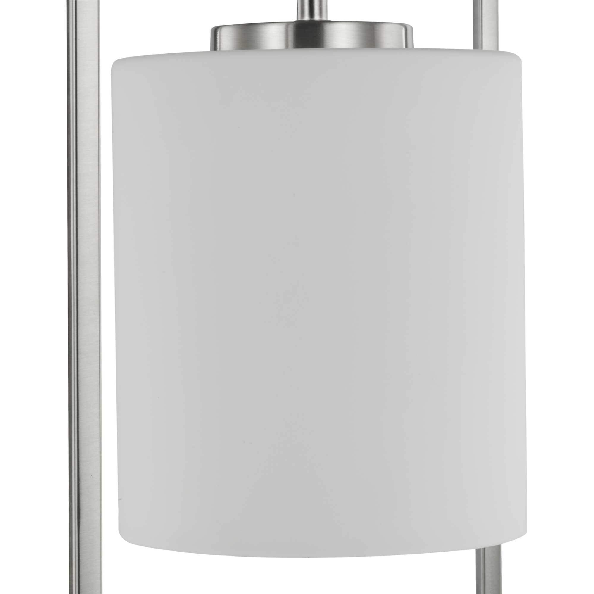 Progress Lighting Chadwick 1-Light Mini-Pendant, Brushed Nickel, Opal Glass Shade