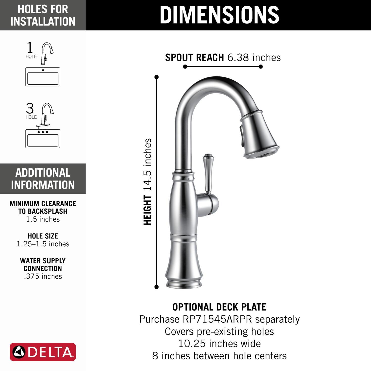 Cassidy Pull Down Sprayer Kitchen Sink Faucet, Single Handle Kitchen Faucet