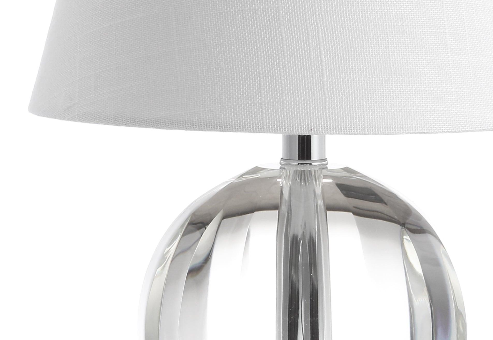 JONATHAN Y Goddard 16" Crystal Ball/Metal LED Table Lamp, Clear