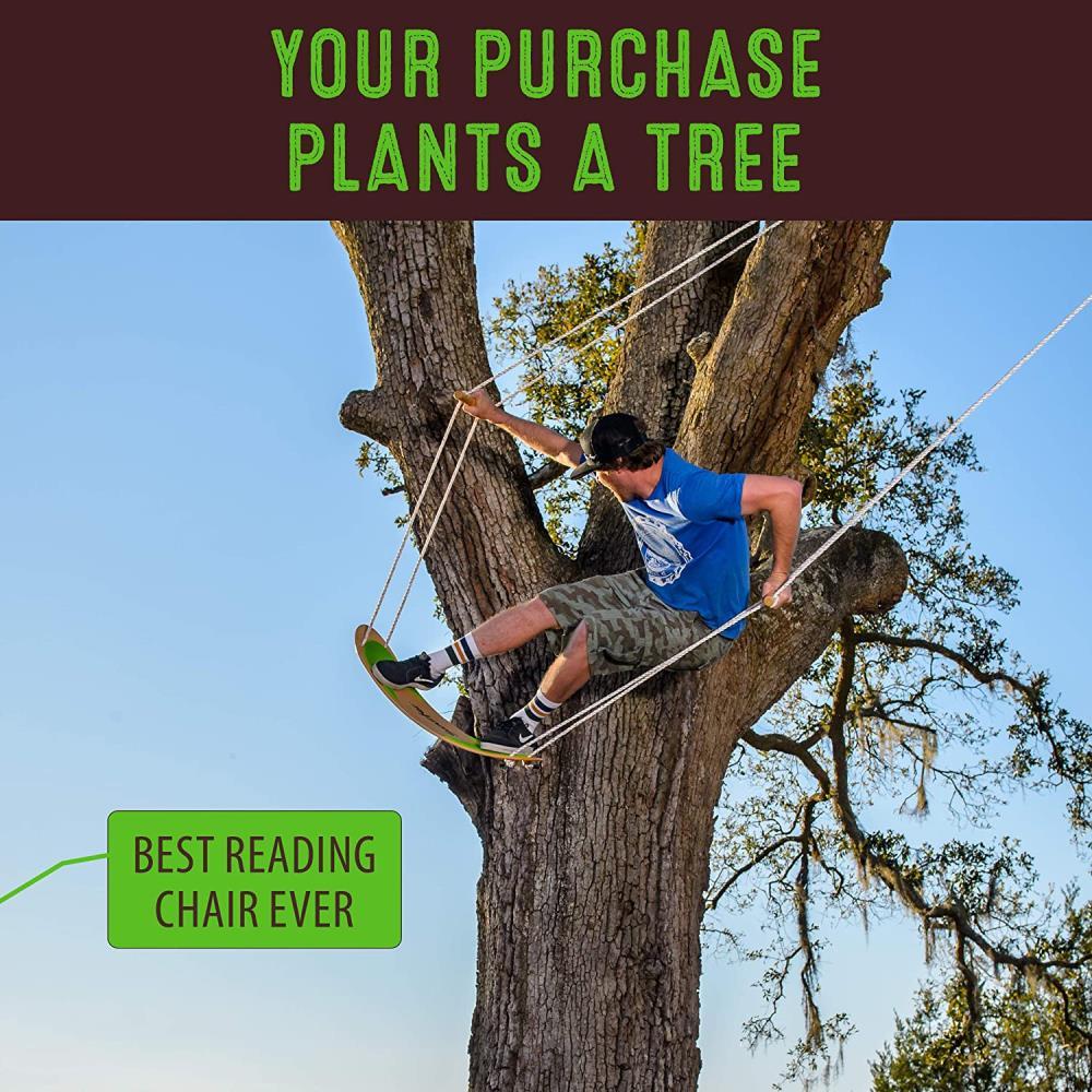 Swurfer The Original Stand up Surfing Swing, Wooden Outdoor Swing for Kids and Adults