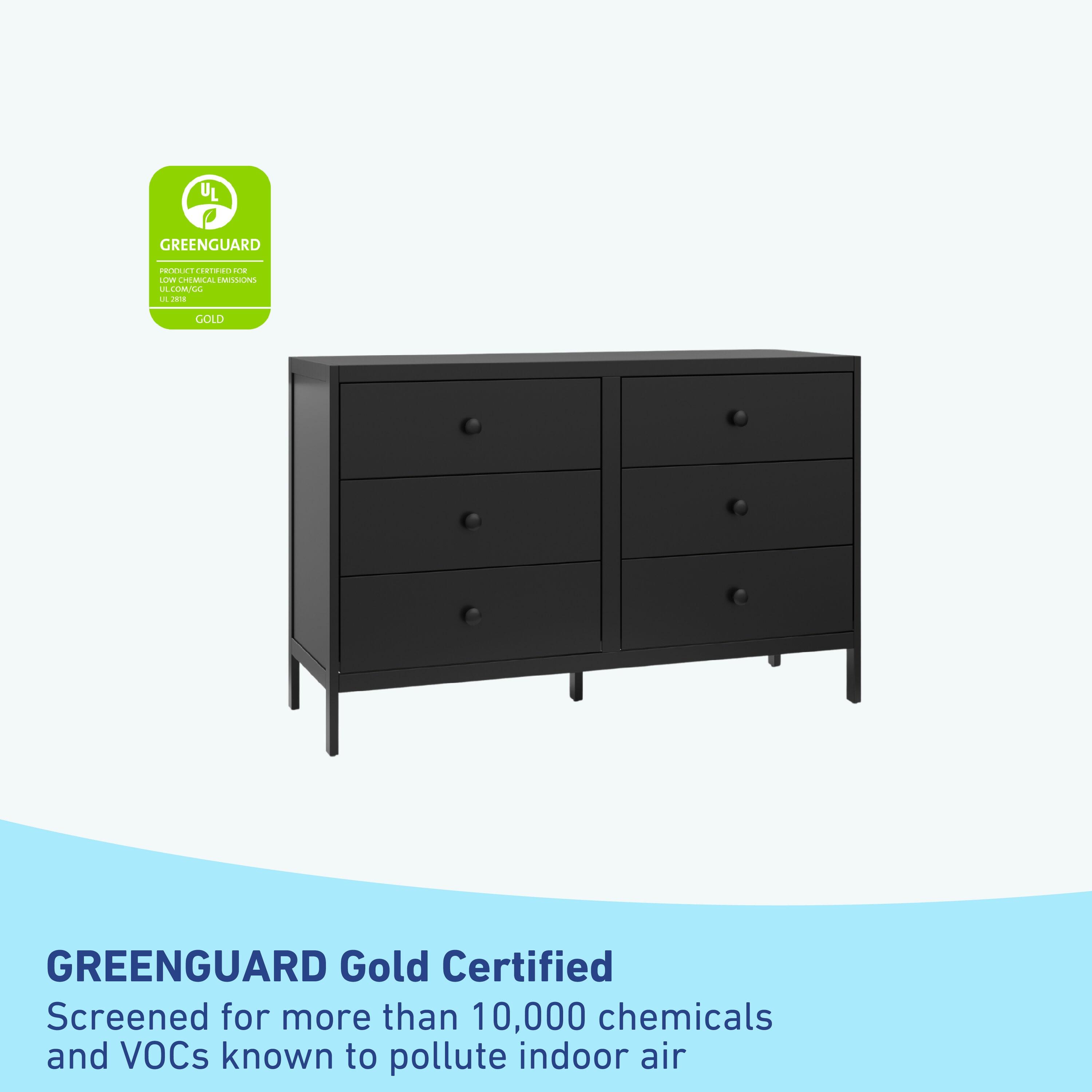 Graco Universal 6-Drawer Double Dresser - Black