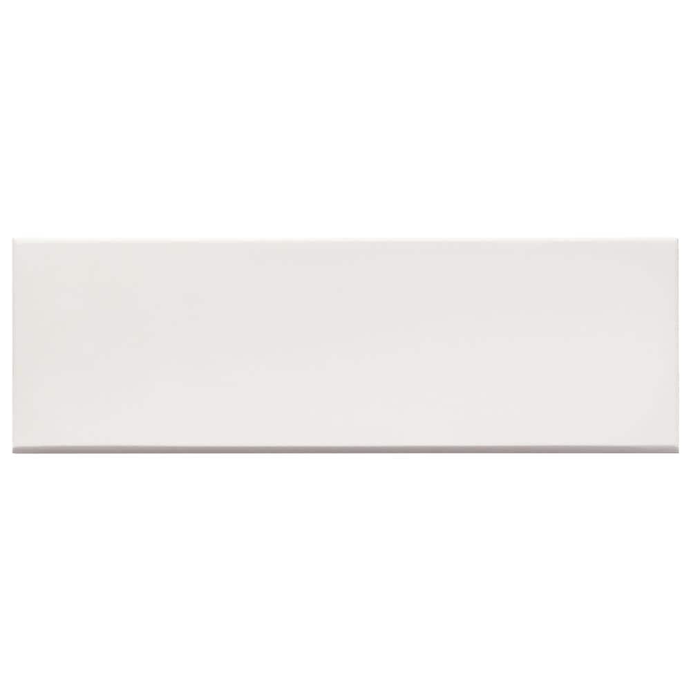 Bond Tile Remington 3.93 in. x 11.81 in. Polished Porcelain Wall Bullnose Tile