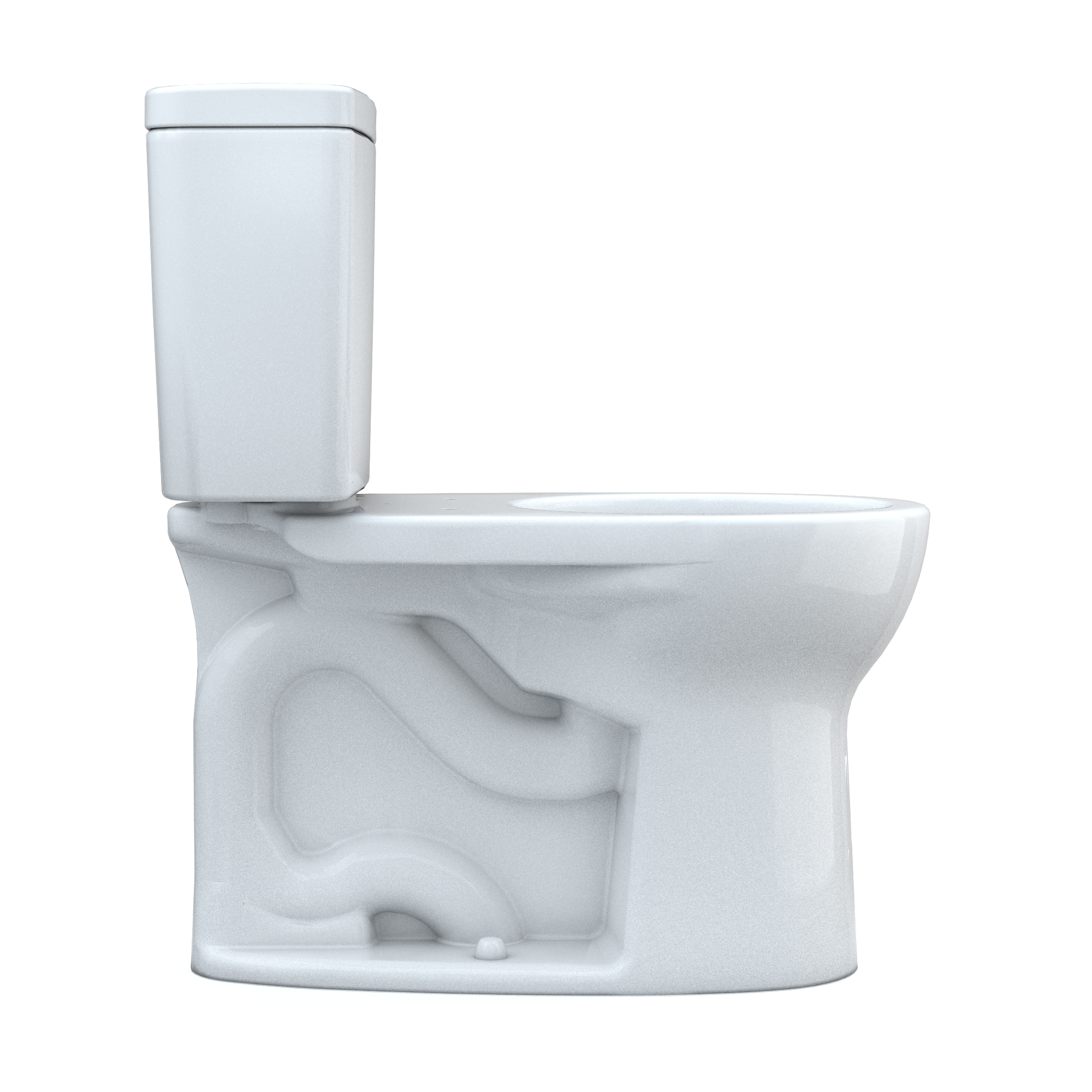 Drake® 1.28 GPF Water Efficient Round Two-Piece Toilet with Tornado Flush (Seat Not Included)