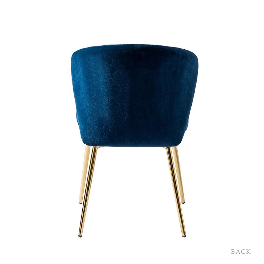 STCKJXX Velvet Dining Chair  Cute Armless Accent Chair Living Room Chair with Golden Legs  Mid Century Modern Upholstered Side Chair for Kitchen Vanity  Fuchsia
