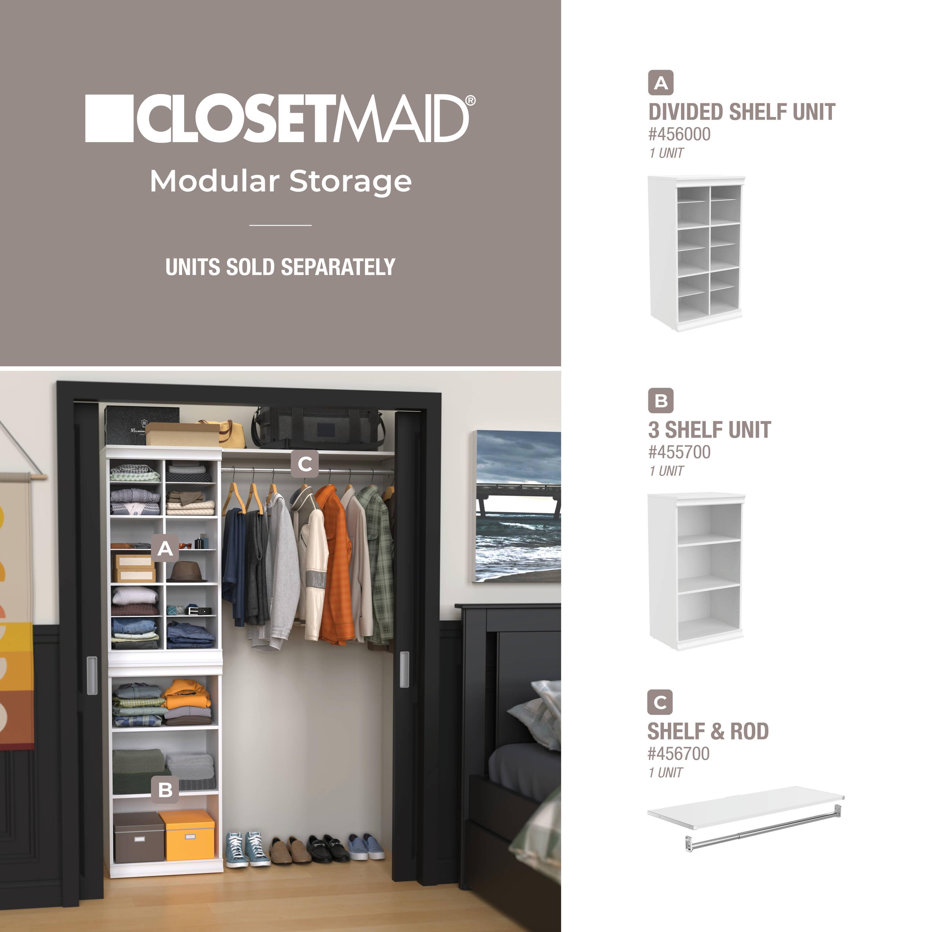 Modular Storage 36.02" W Shelf & Closet Rod
