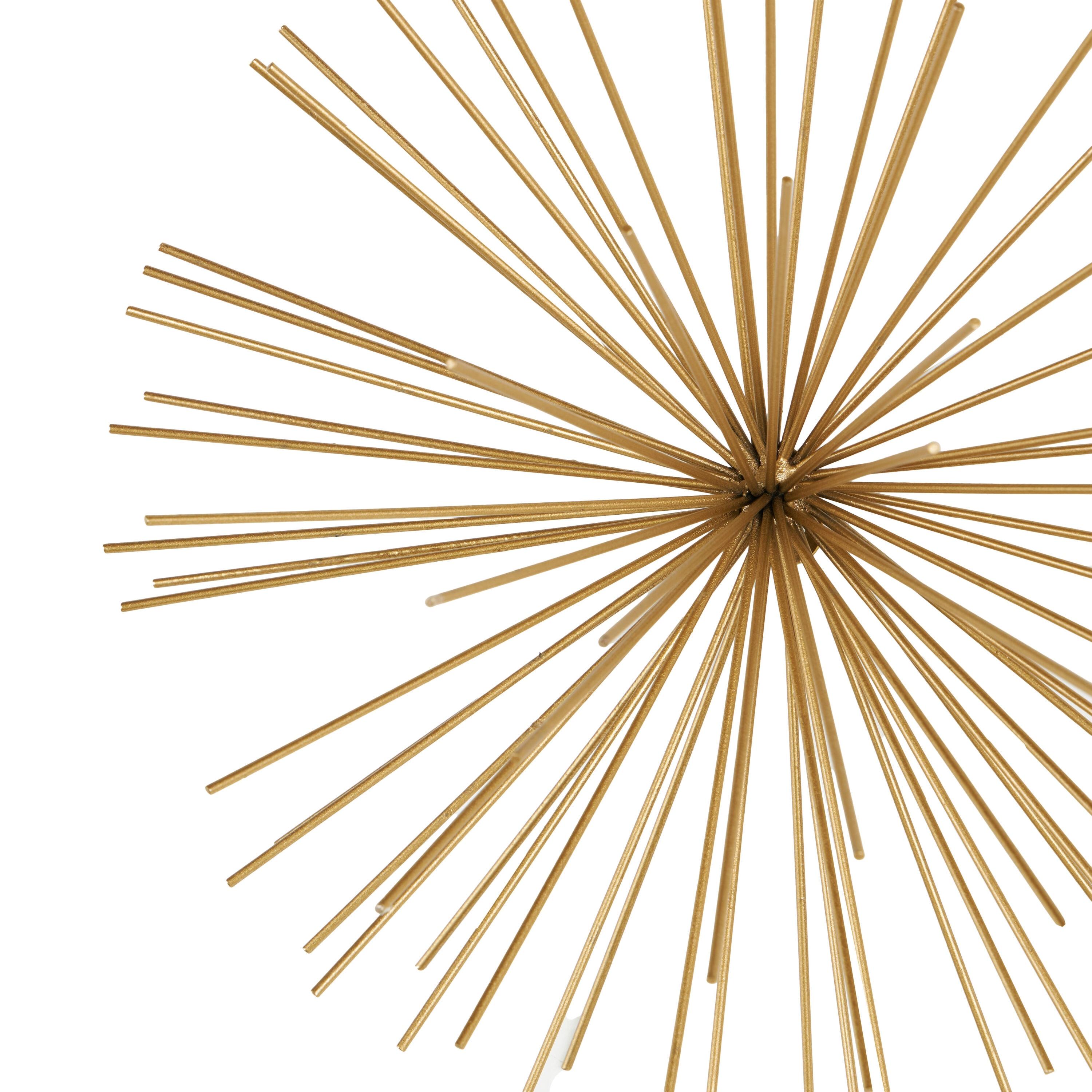 Metal 3D Long Spike Starburst Home Wall Decor Set