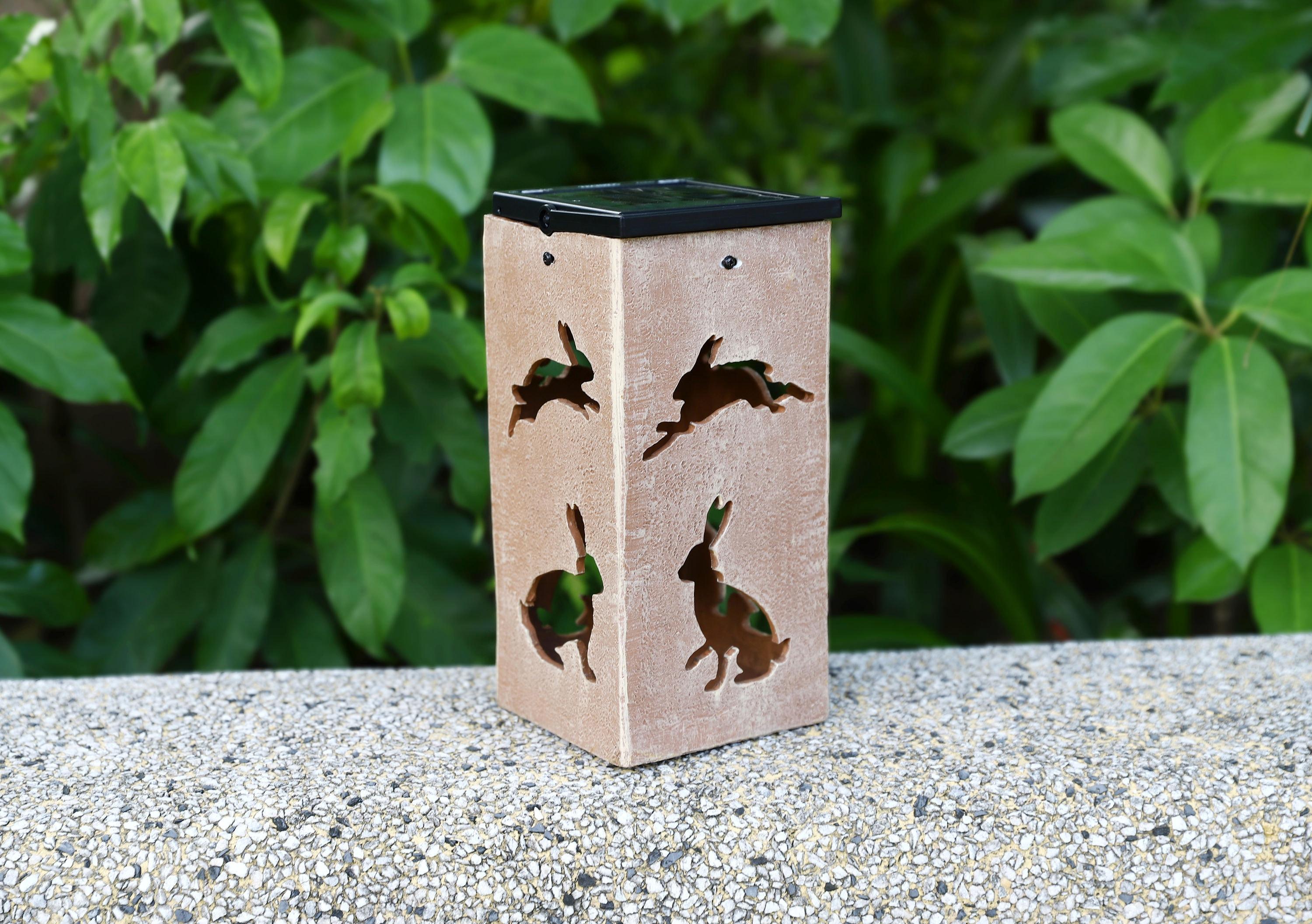 Techko Solar Themed Silhouette Indoor/Outdoor Garden Décor Lantern