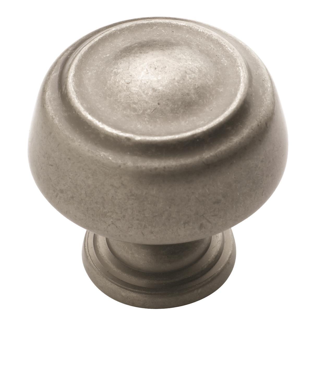 Amerock Kane 1-3/16 inch (30mm) Diameter Weathered Nickel Cabinet Knob