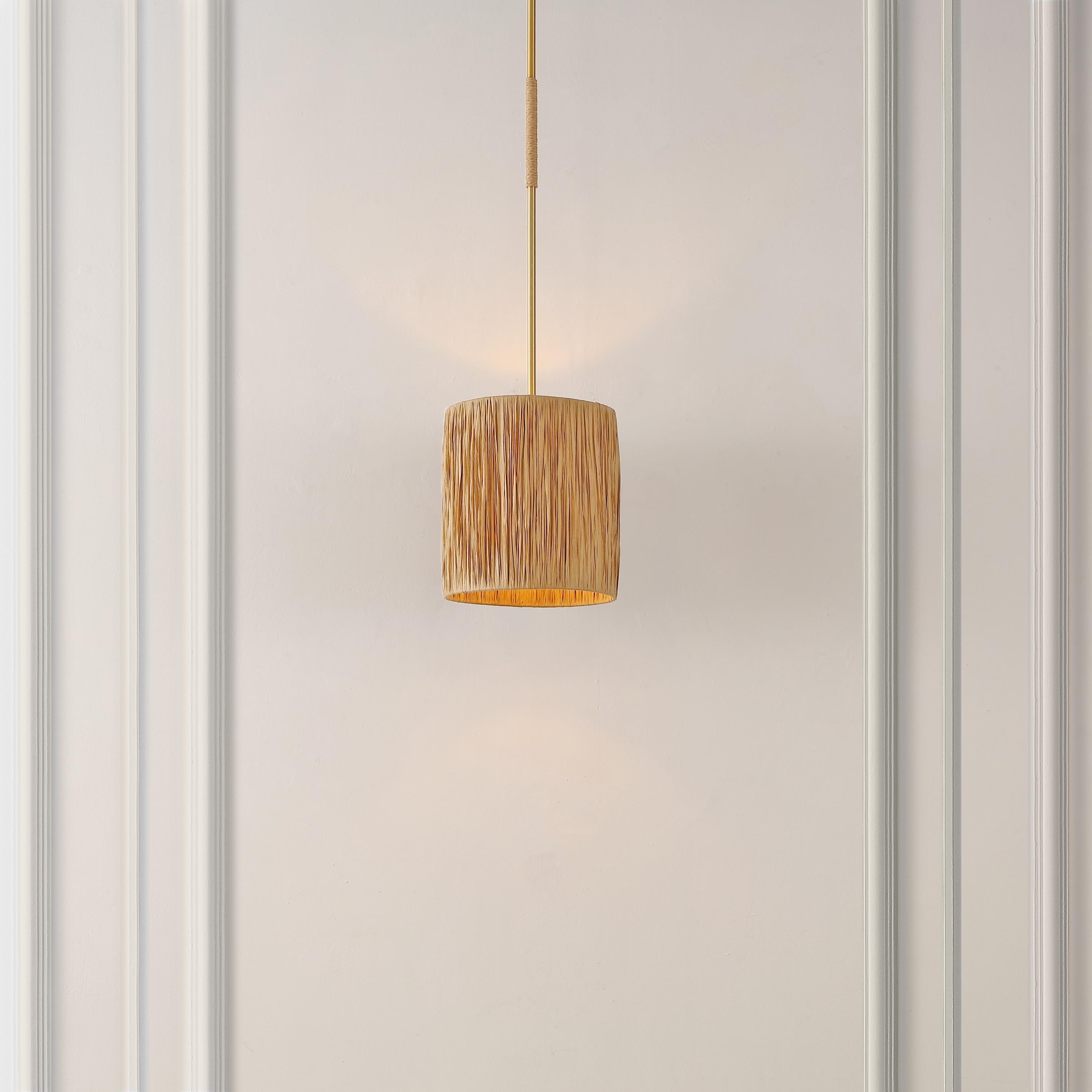 Saija 9" Pendant - PND4189 - Natural/Gold - Safavieh