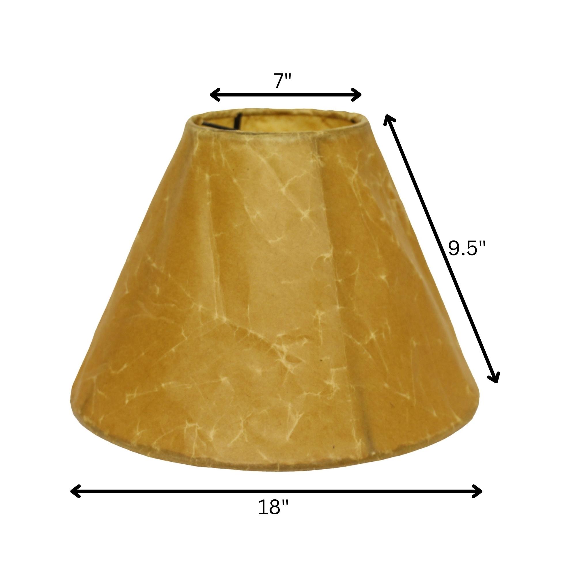 18" Brown Crinkle Oil Paper Empire Lamp Shade