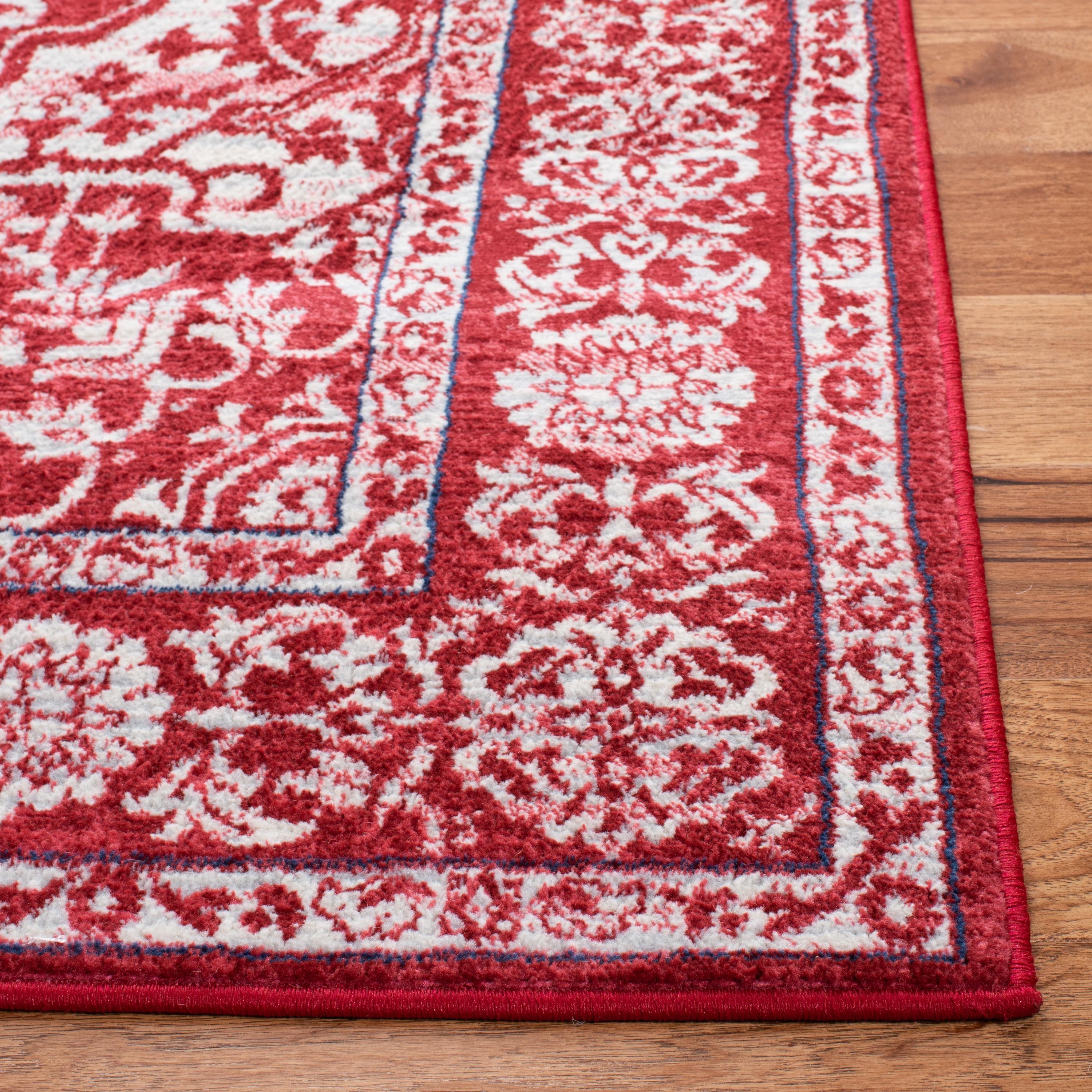 Brentwood BNT832 Power Loomed Indoor Accent Rug - Red/Ivory - 3'x5' - Safavieh