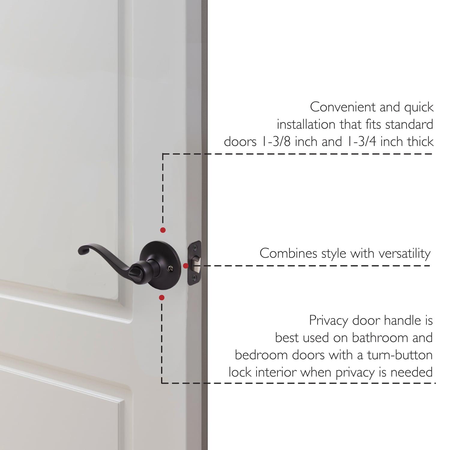Design House 779223 Scroll Privacy Bed/Bath Door Lever