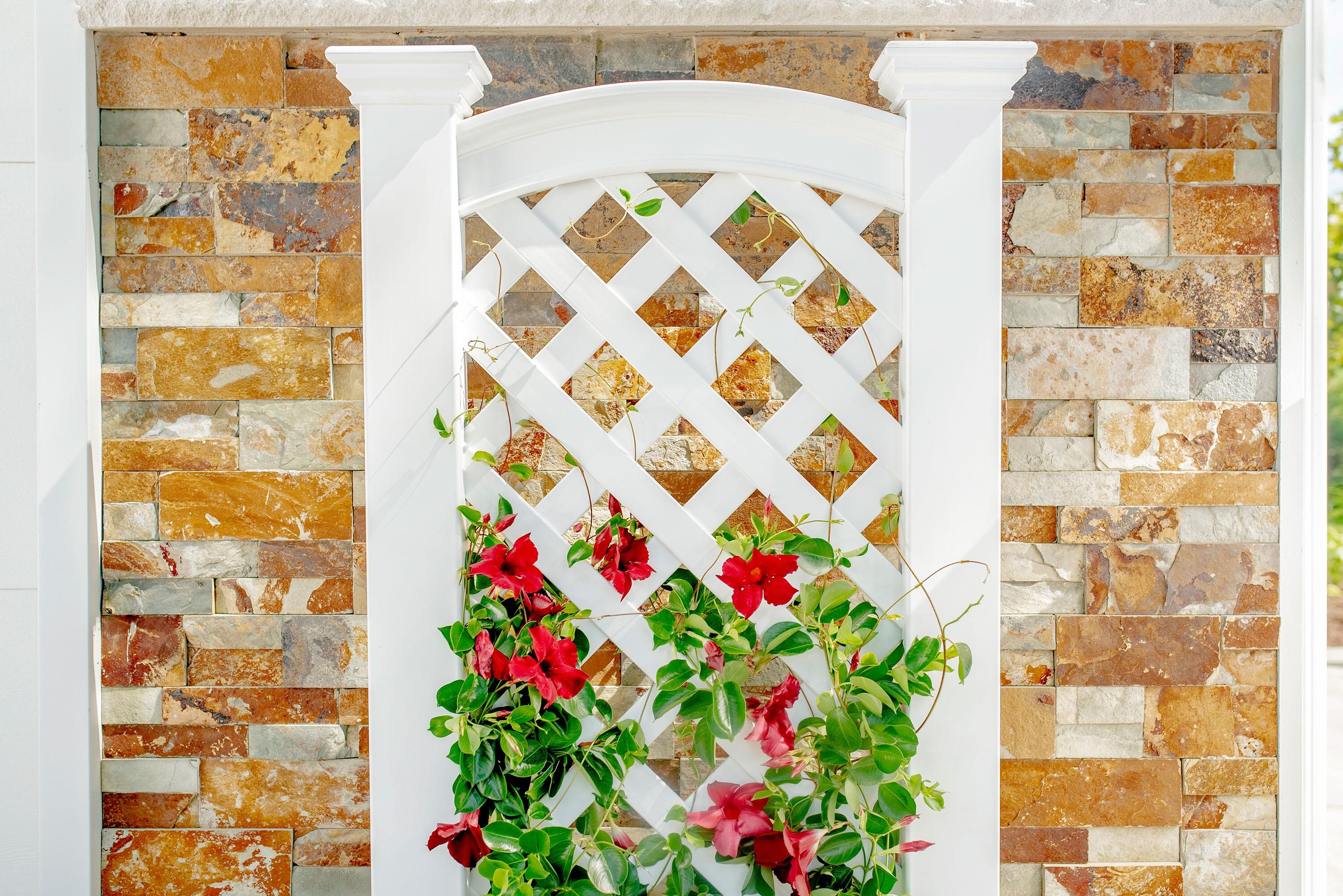 Classic White Vinyl Planter Box with Trellis, 65" Tall