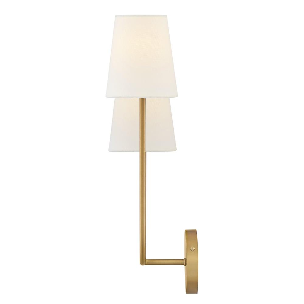 Lark 2-Light Right Hand White Linen Wall Sconce