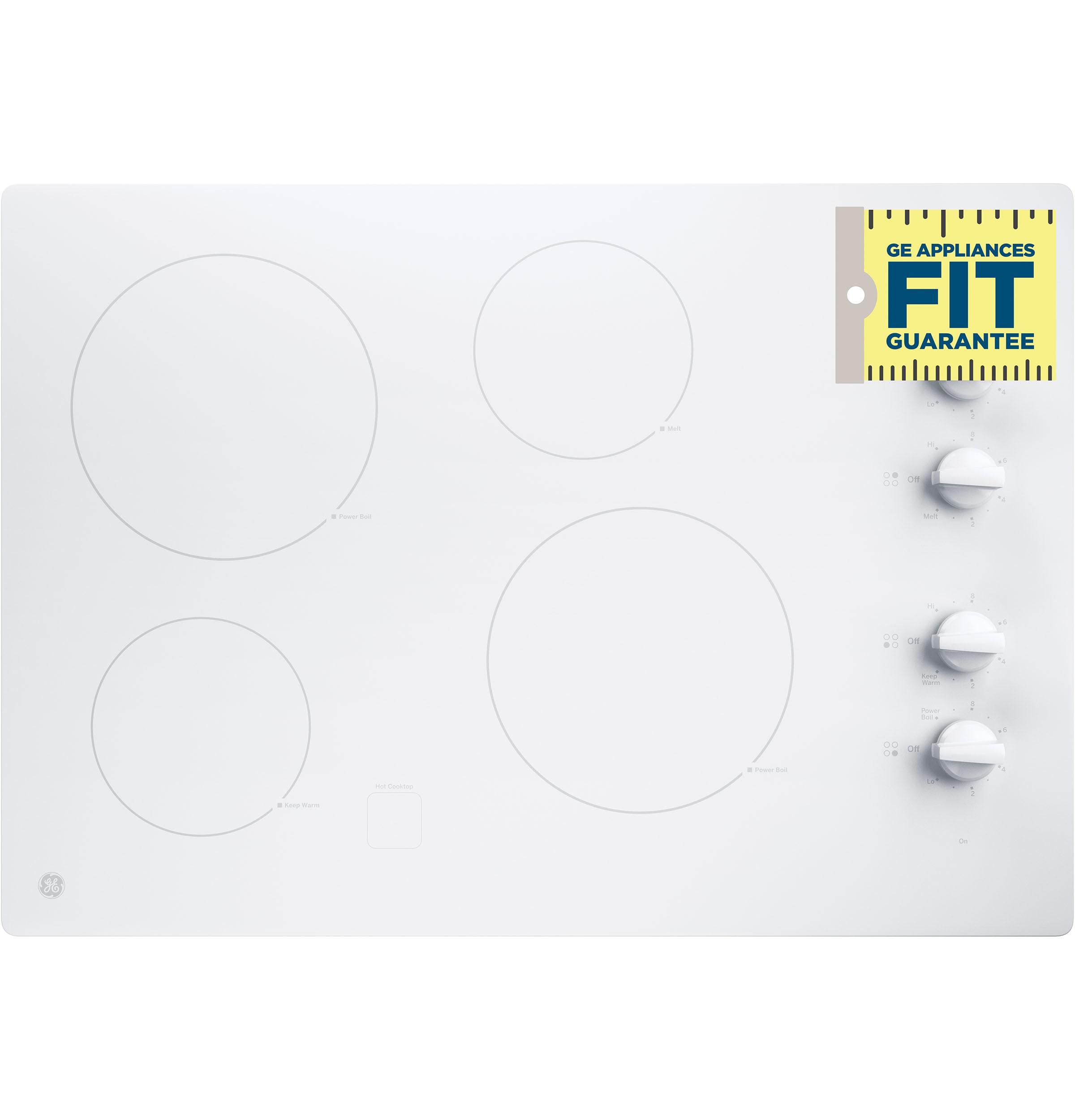 GE 30" Built-In Knob Control Electric Cooktop
