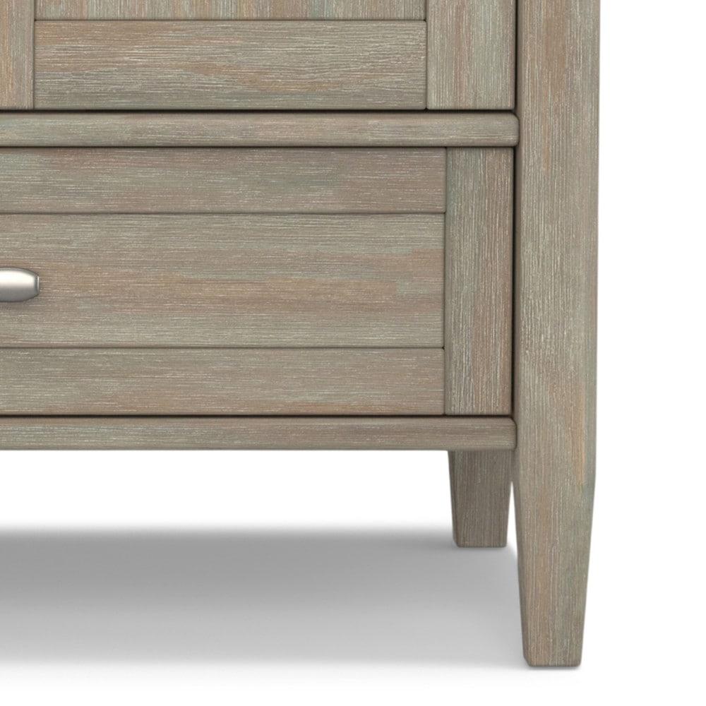 Simpli Home Warm Shaker 47"W Solid Wood TV Stand for TVs up to 55" with 2 Storage Cabinets and 2 Drawers