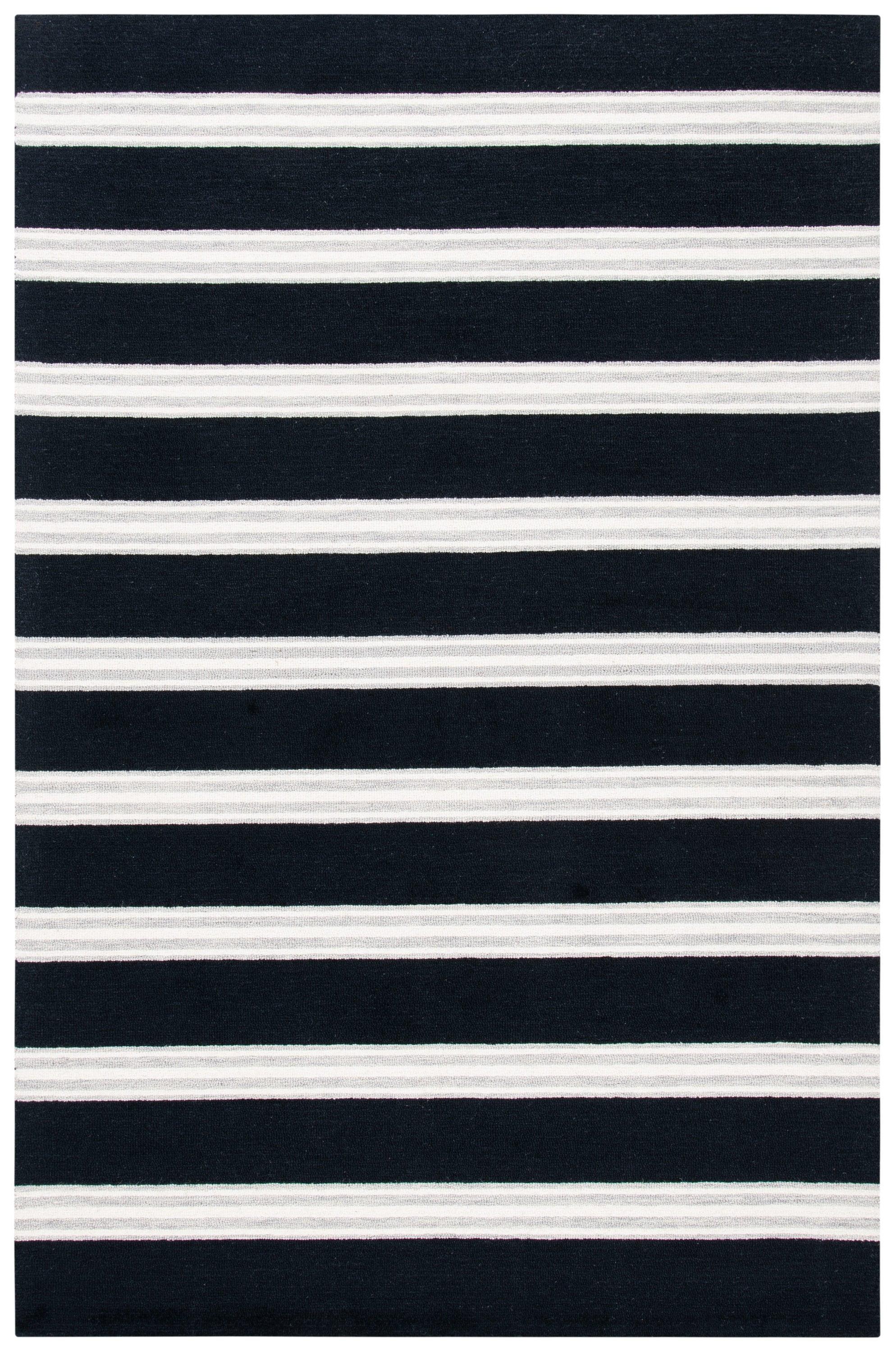 Metro MET601 Hand Tufted Indoor Area Rug - Black/Ivory - 6'x9' - Safavieh