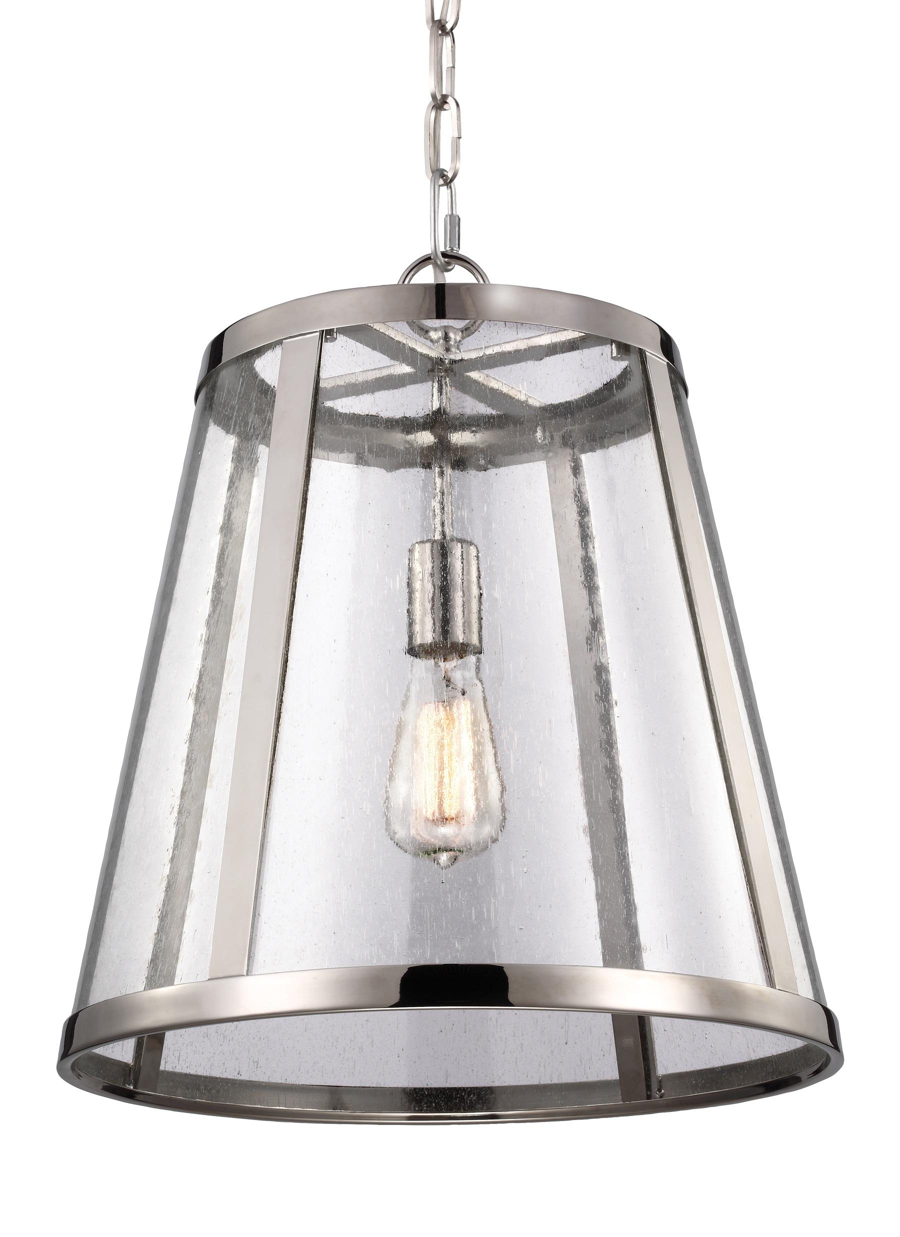 Feiss Lighting-Harrow-1 Light Mini-Pendant in Modern Style-16 Inch Wide by 17.38 Inch High-Polished Nickel Finish -Tr