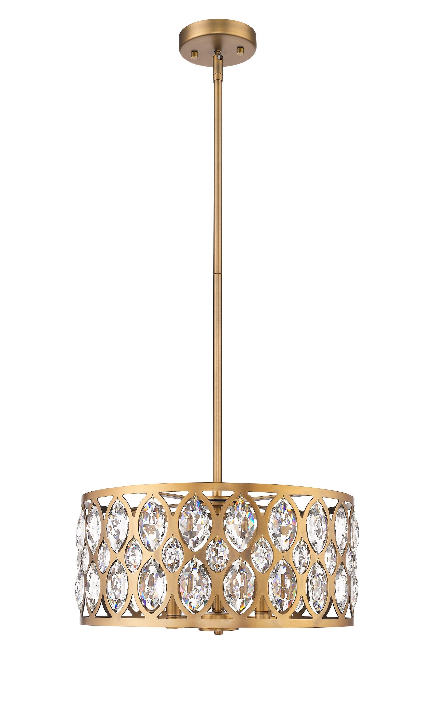 Z-Lite Dealey 5 - Light Chandelier in  Heirloom Brass
