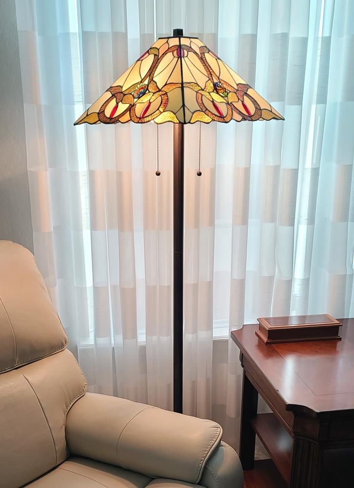 Amora Lighting  Tiffany Style Mission Floor Lamp