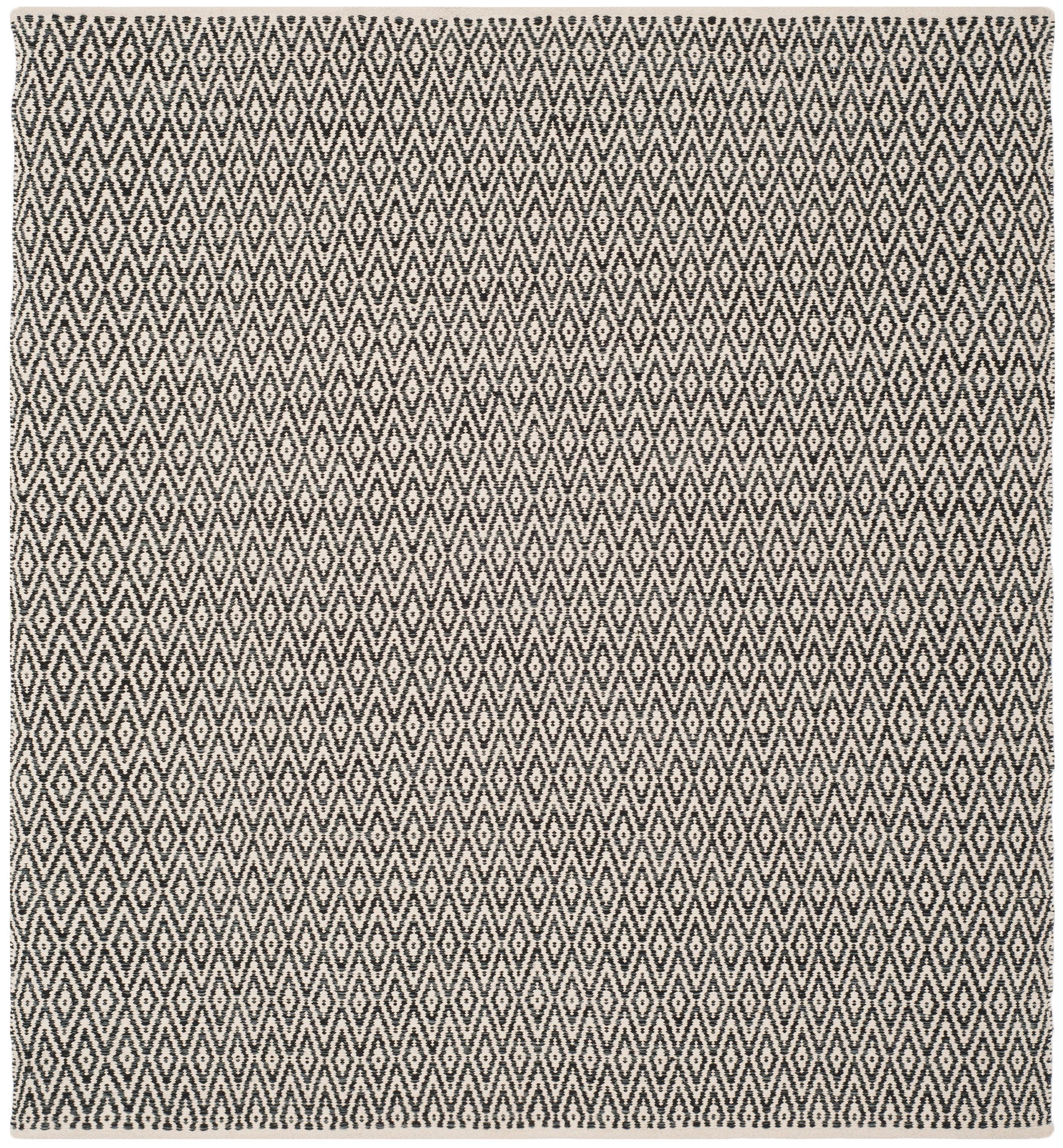 Montauk MTK414 Hand Woven Indoor Area Rug - Ivory/Dark Grey - 6'x6' - Safavieh