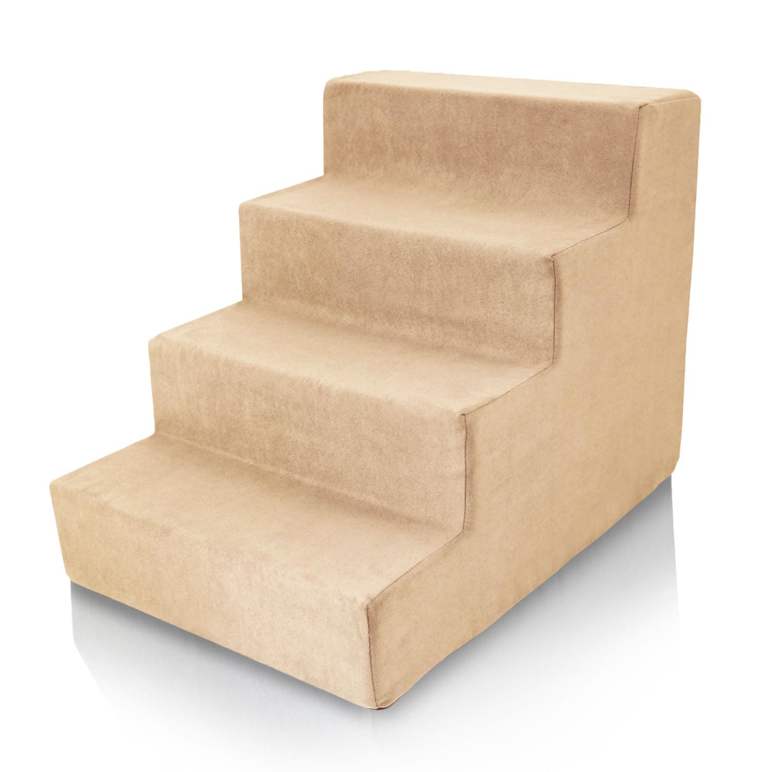 Precious Tails High Density Foam 4 Steps Dog Stairs - Camel