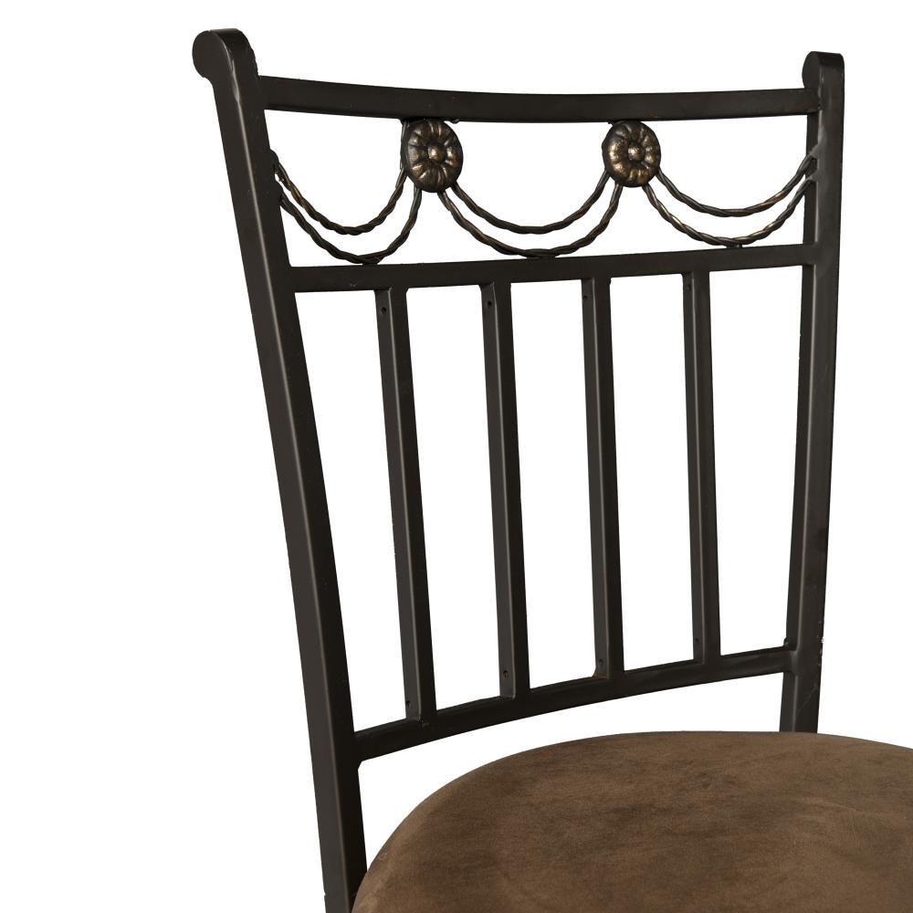 Linon Swag Counter Stool, Brown, 24 inch Seat Height