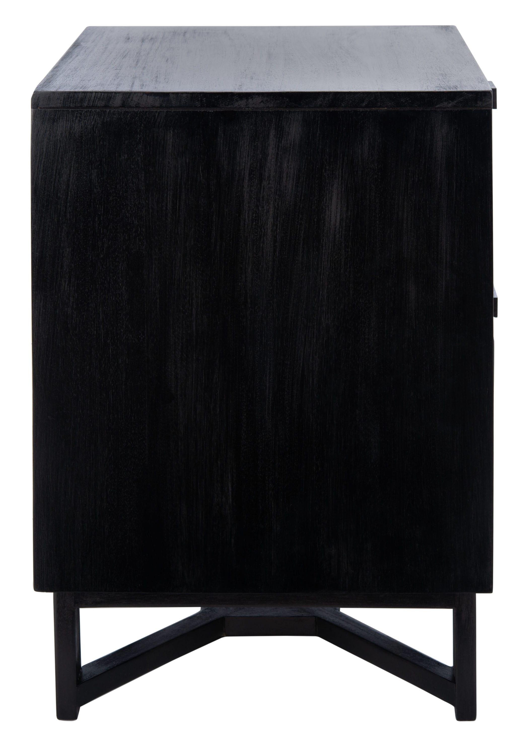 Hedwig 2 Drawer Nightstand - Black/Natural - Safavieh.