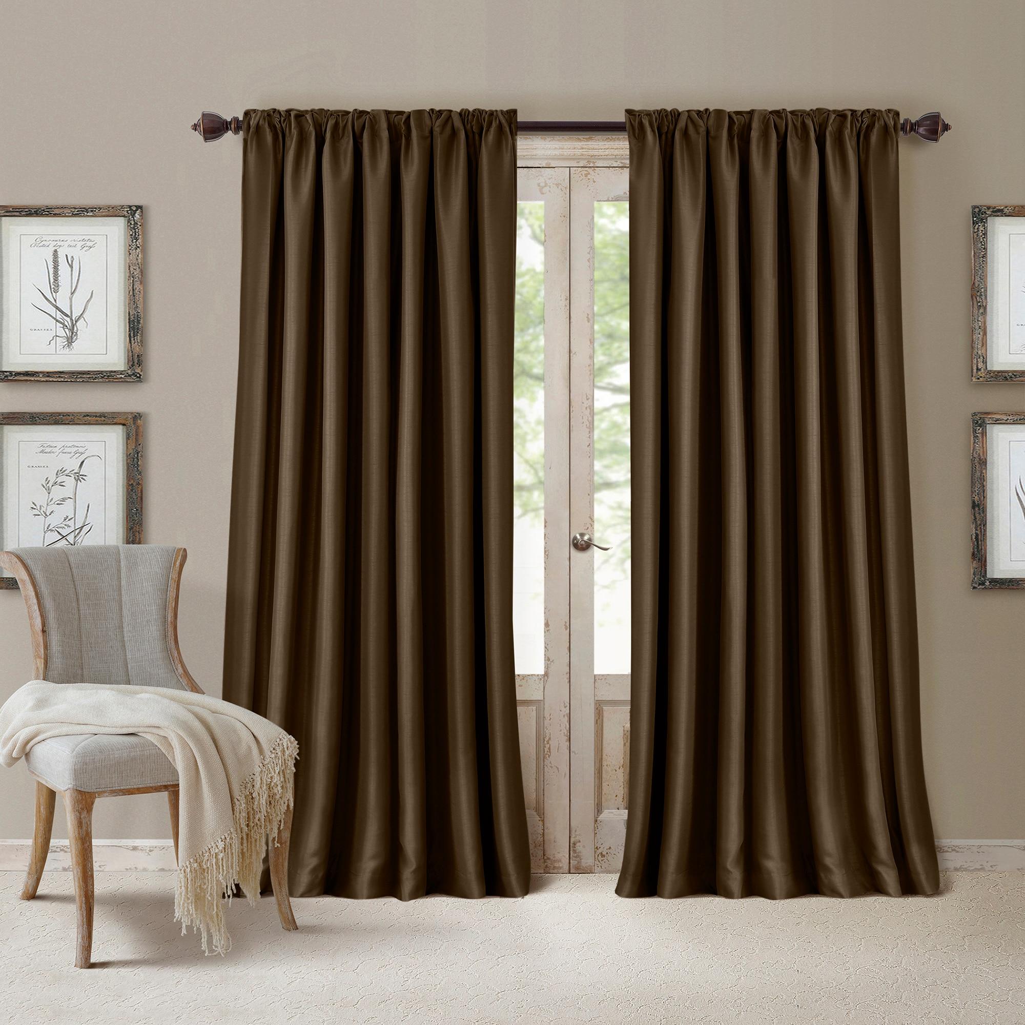 All Seasons Single Blackout Window Curtain Panel - 52" x 84" - Chocolate - Elrene Home Fashions