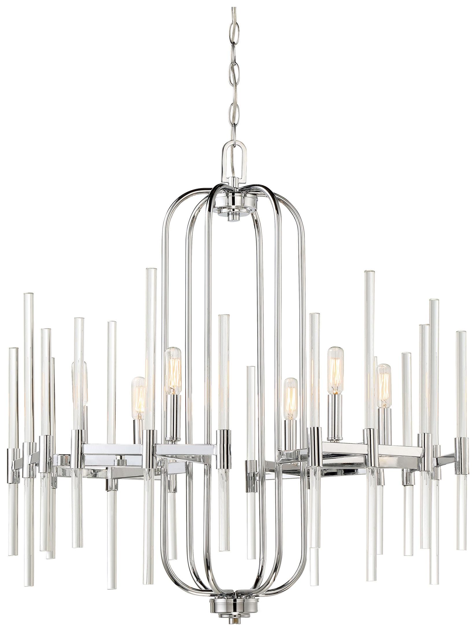 Minka Lavery - Pillar - Chandelier 6 Light Chrome in Transitional Style - 30.25