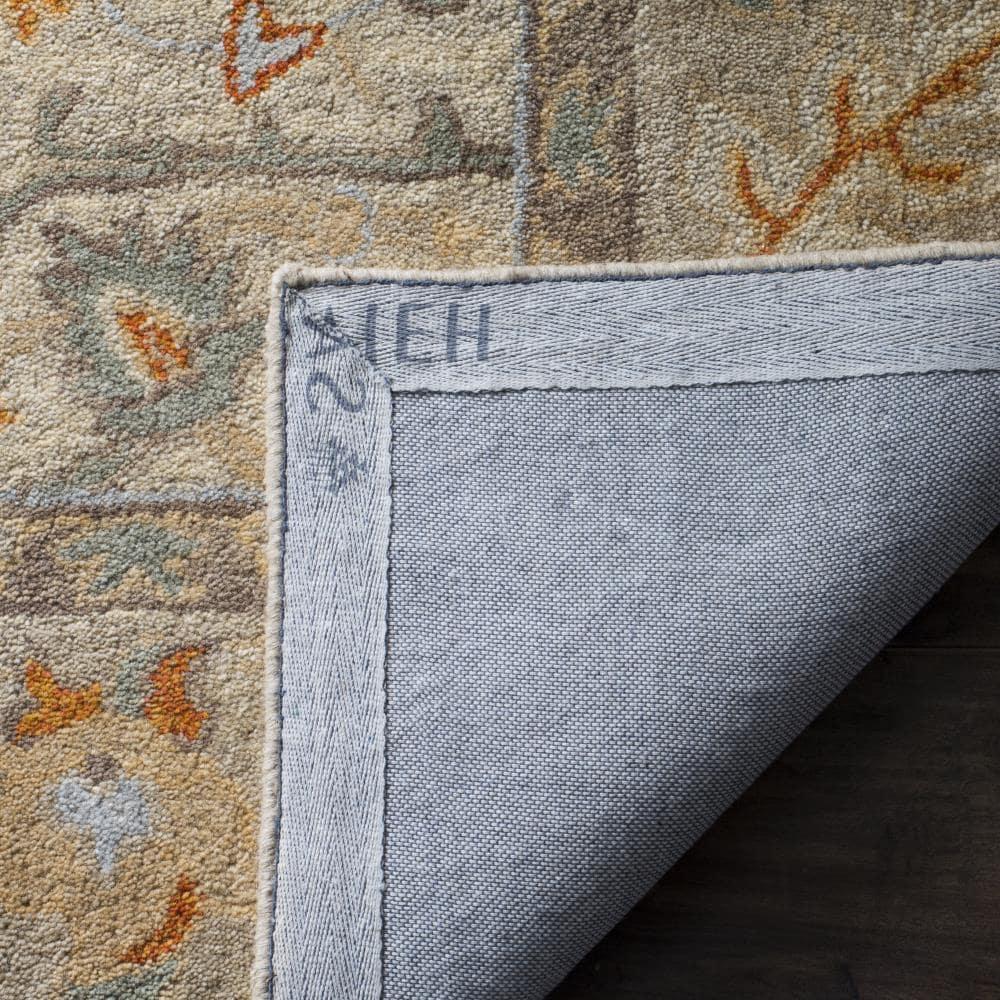 Antiquity AT63 Hand Tufted Area Rug - Beige/Multi - 6'x6' - Safavieh.