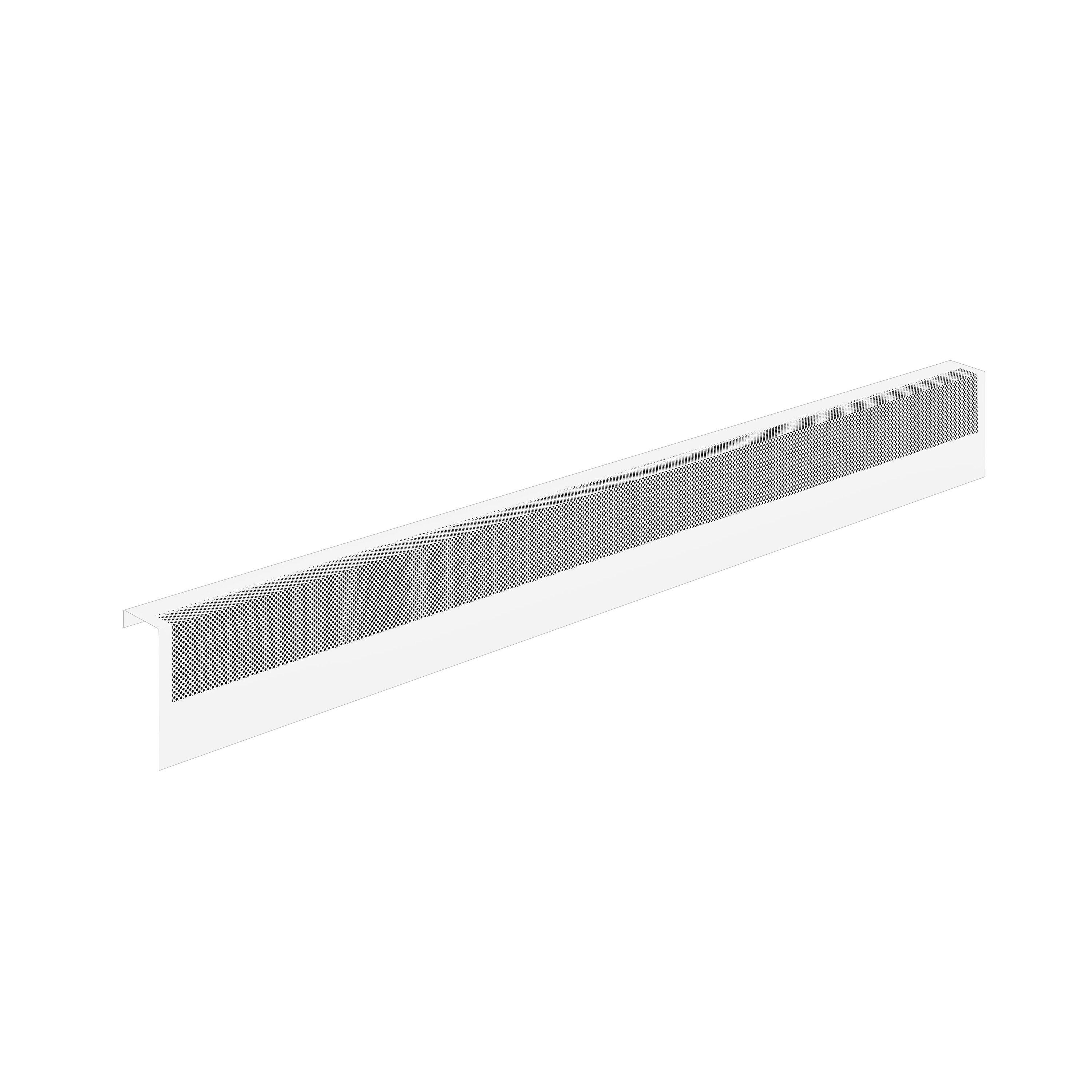 Baseboarders Baseboarders Basic Steel Easy Slip-On Baseboard Heater Cover Coupler - White