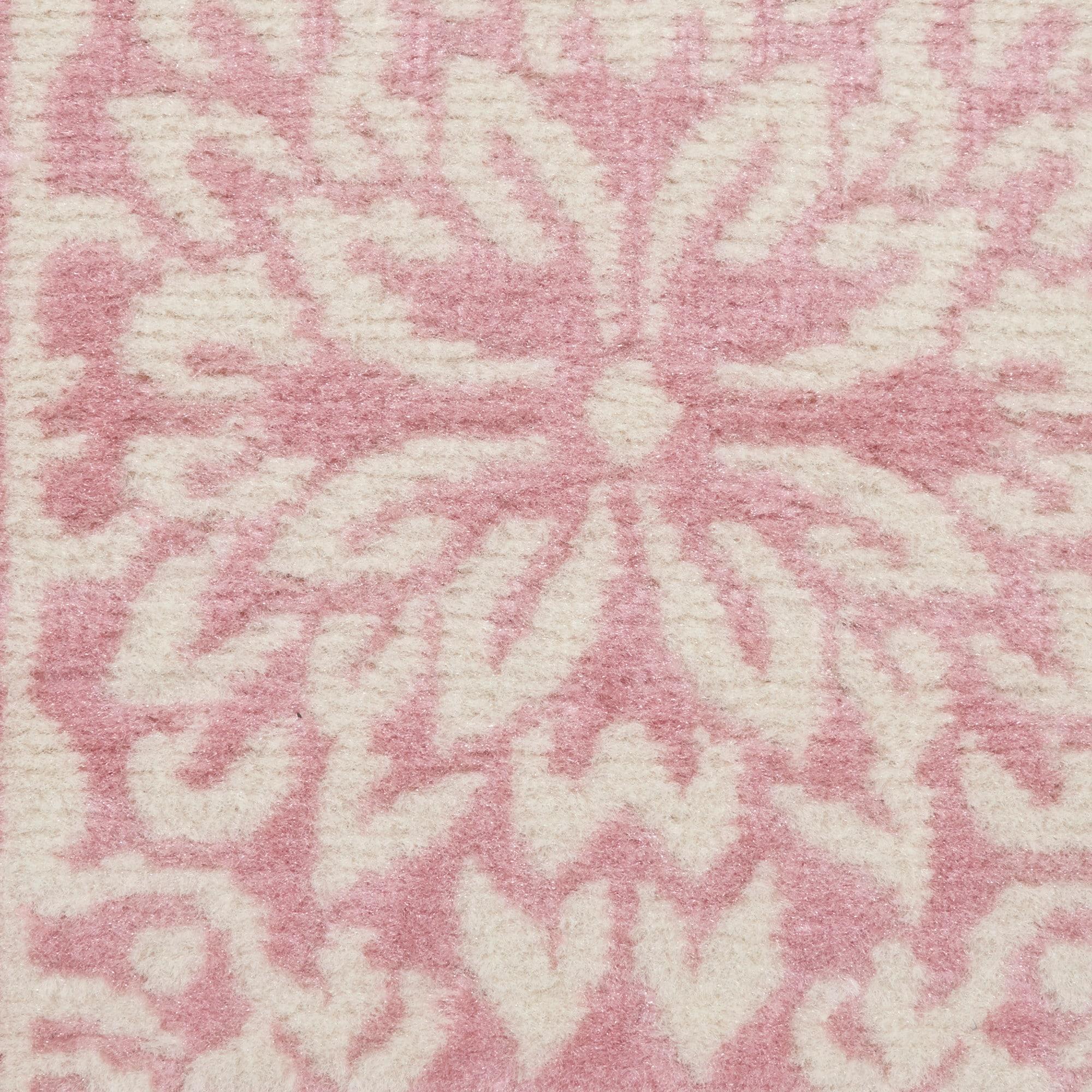 Nourison Jubilant 2' x 4' Ivory/Pink Area Rug Beach Transitional Floral by Nourison