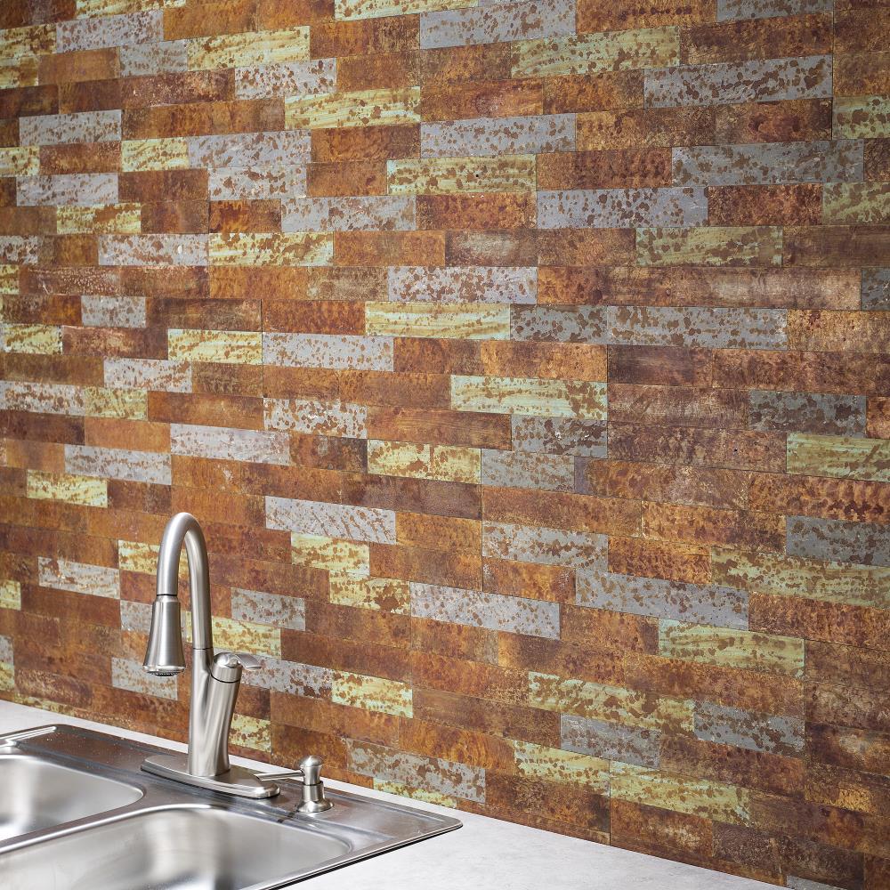 Metal Peel and Stick Mosaic Tile