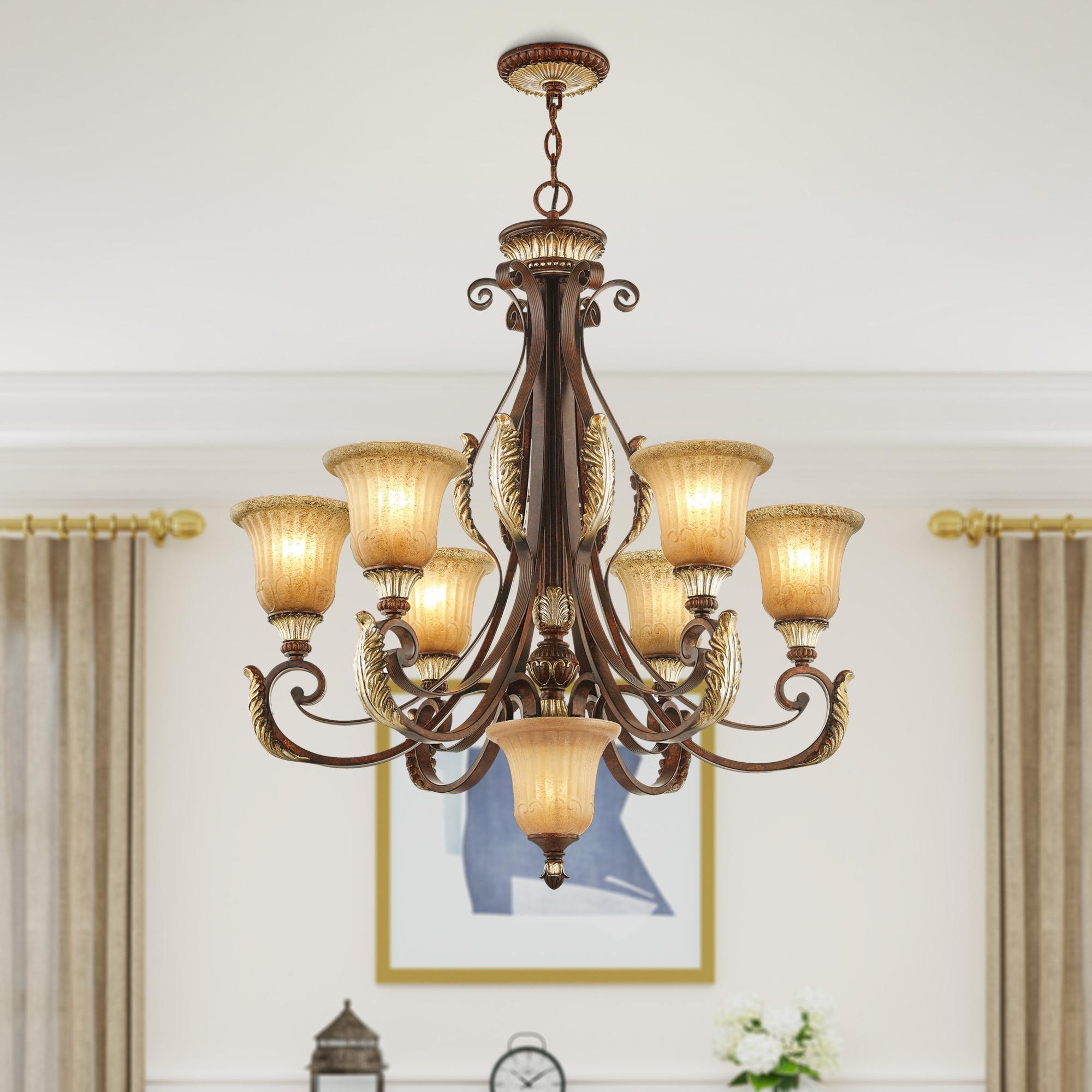 Livex Lighting Villa Verona 6 - Light Chandelier in  Verona Bronze/Aged Gold Leaf