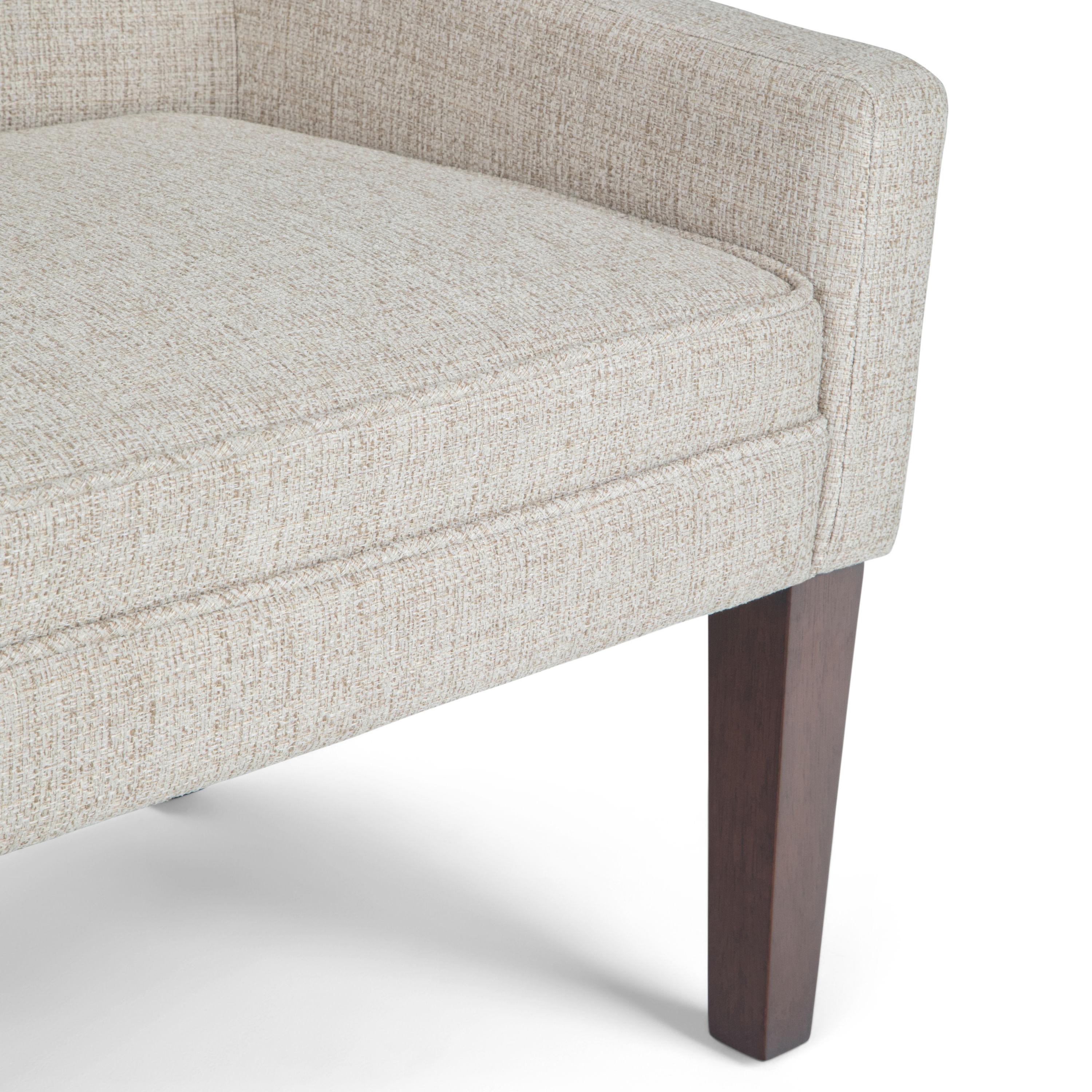 Simpli Home Parris Polyester Upholstered Bench