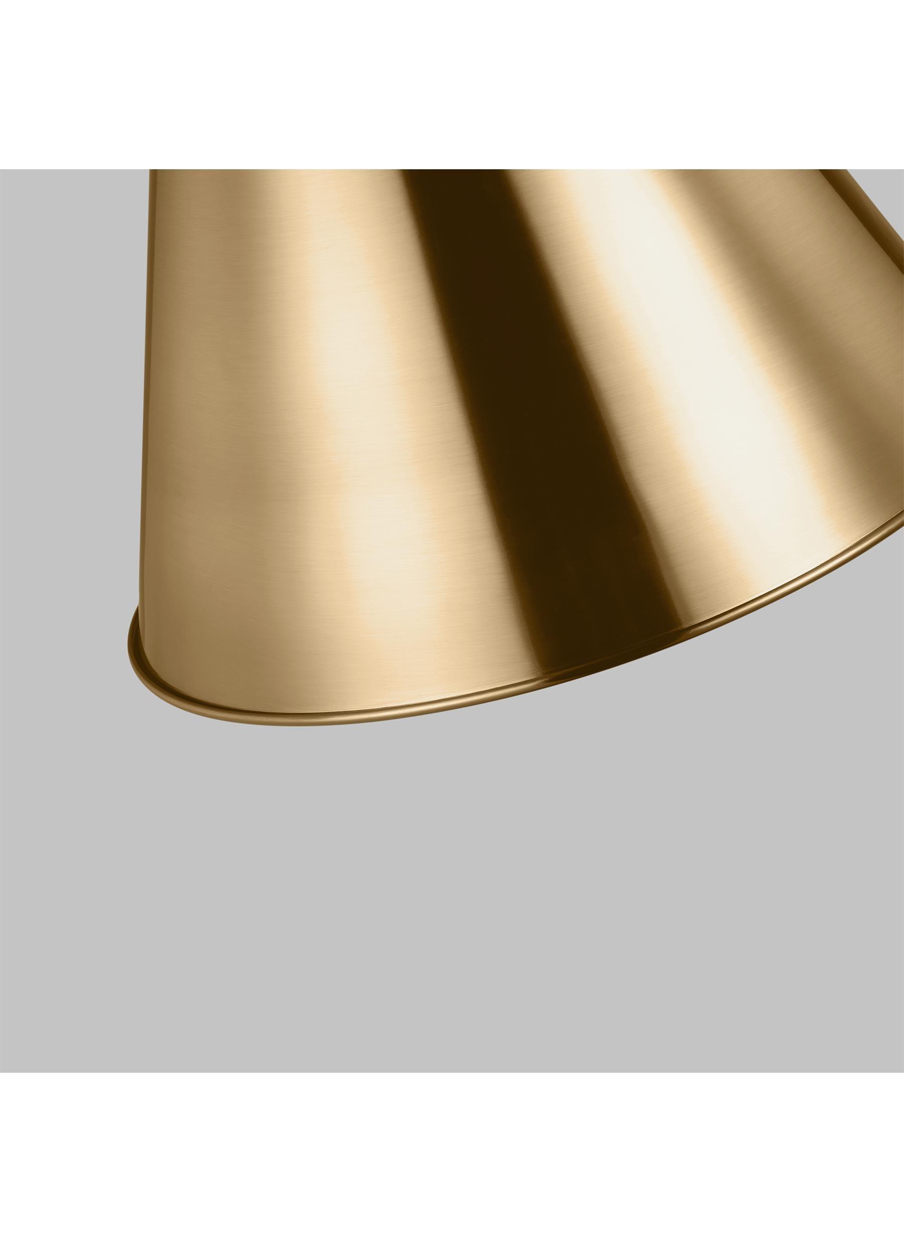 Satin Brass Steel Contemporary Pendant Light