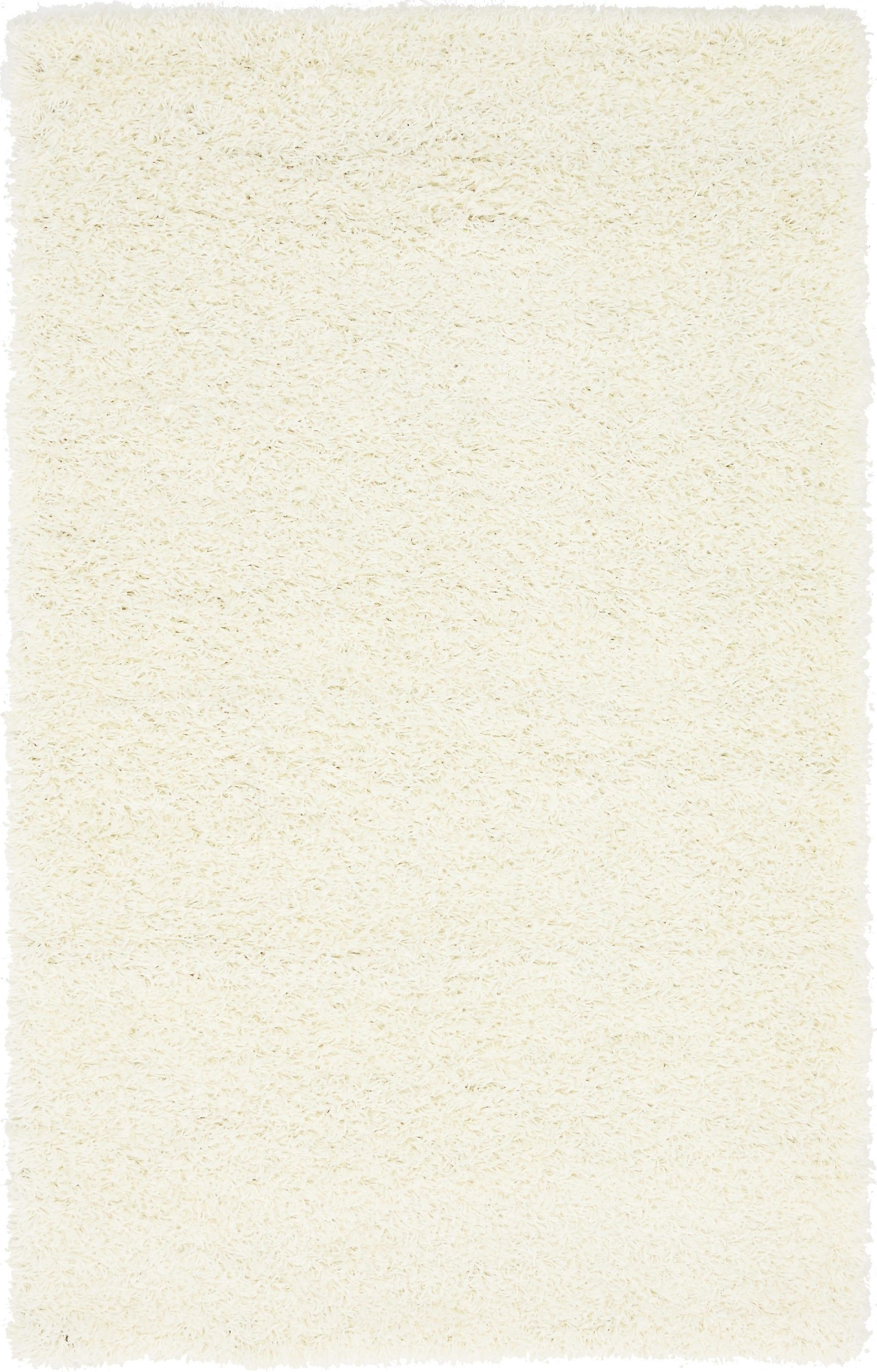 Unique Loom 3' 3 x 5' 3 Solid Shag Snow White Area Rug
