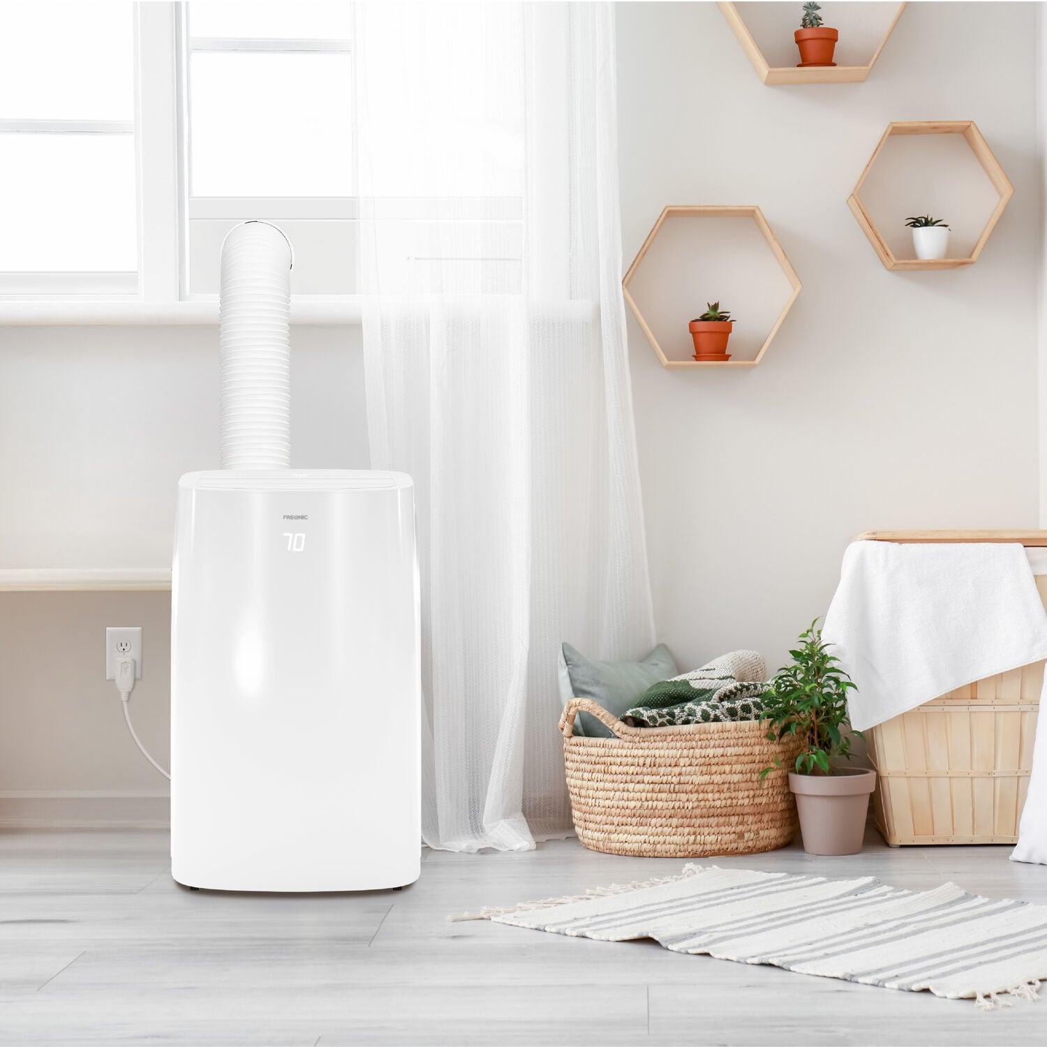 Freonic 6,000 BTU Portable Air Conditioner with Dehumidifier, 115V for up to 300 Sq. Ft. in White