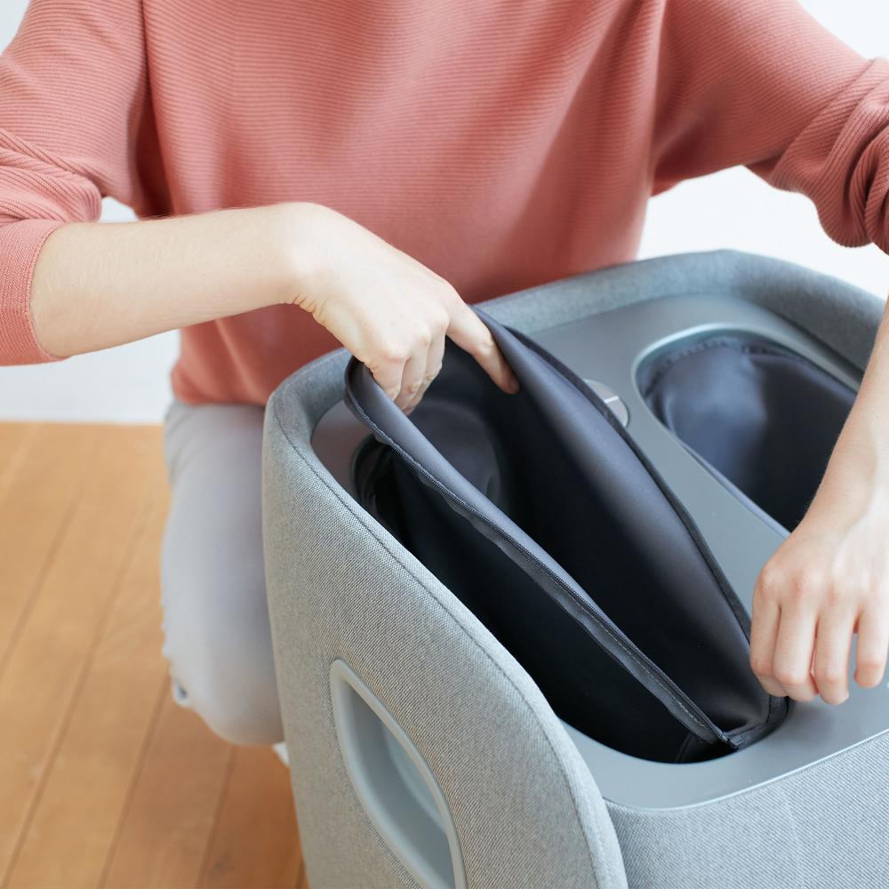 Synca Wellness Upholstered Heated Massage Chair with Ottoman