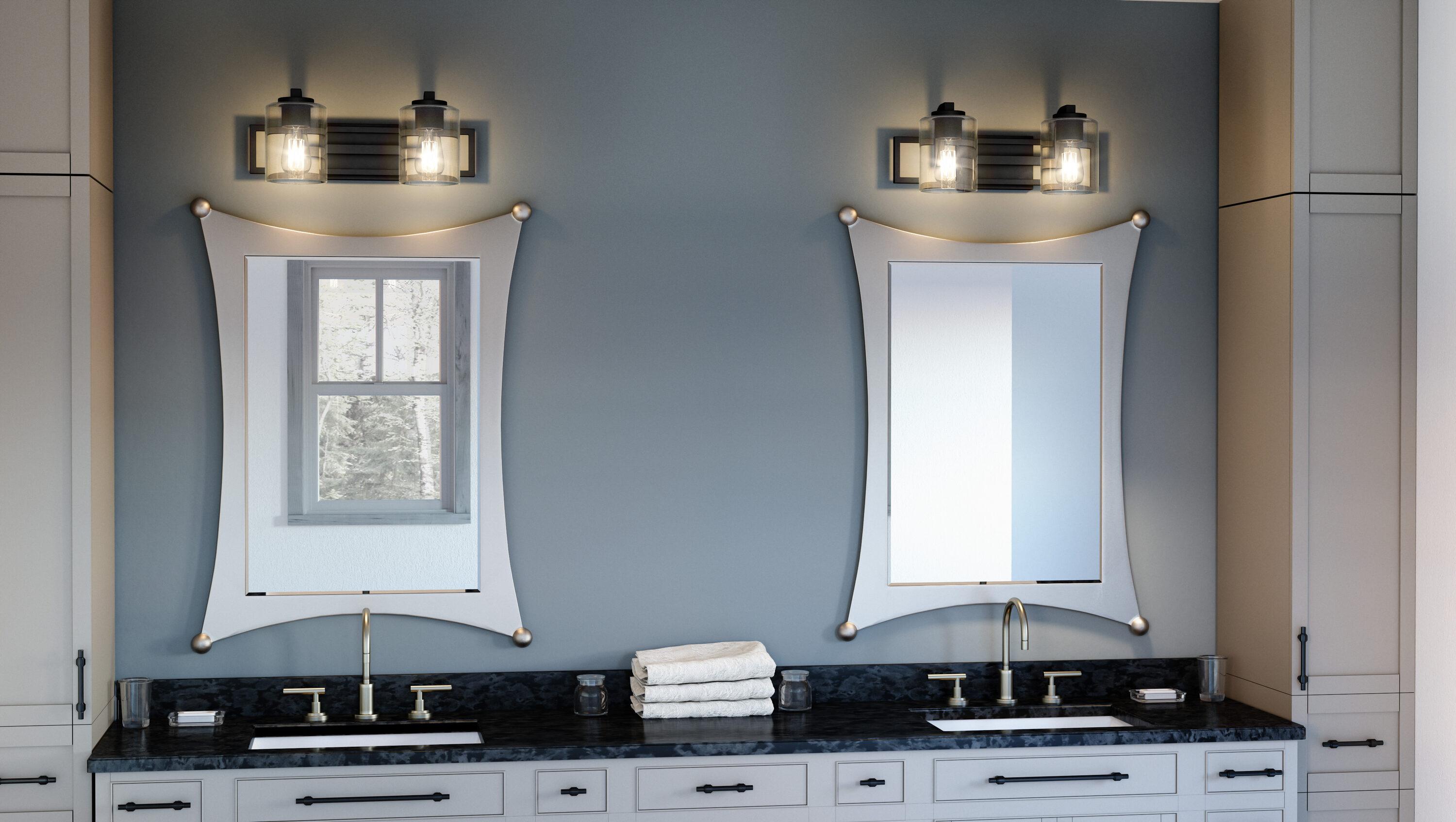 Quoizel Lighting Lansdowne 2 - Light Vanity in  Matte Black