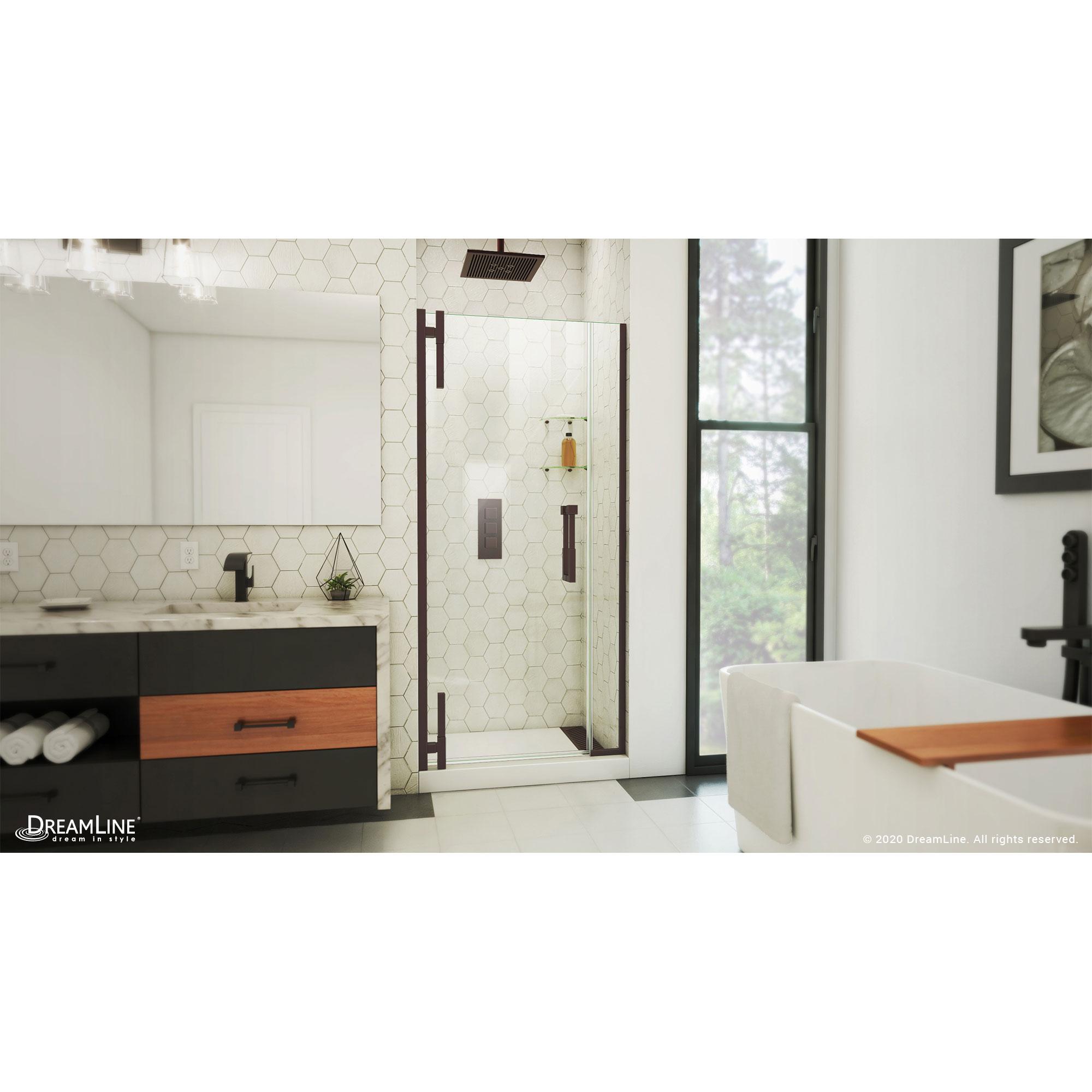 DreamLine Ascend 36-37 in. W x 72 in. H Frameless Pivot Shower Door