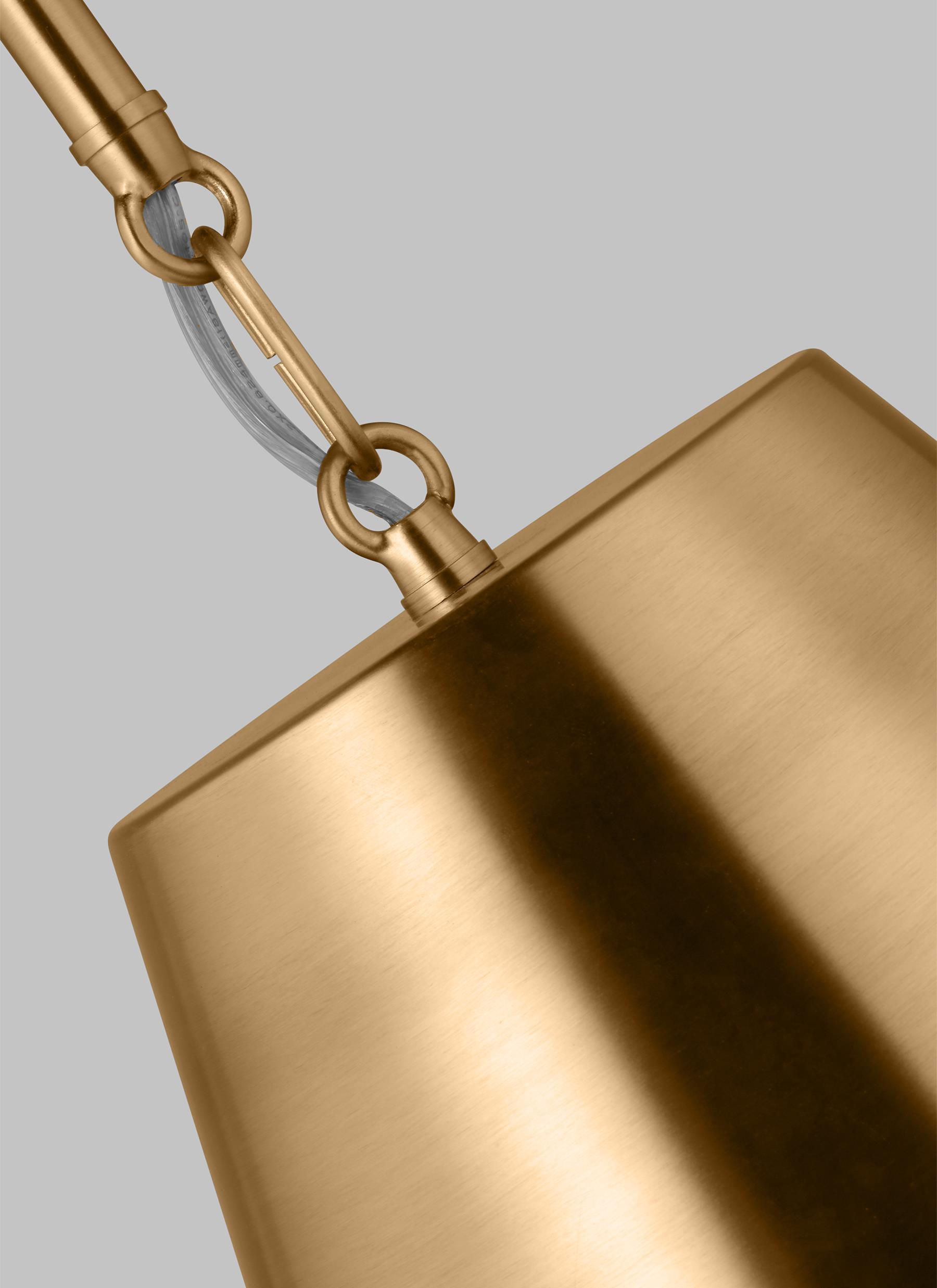 Satin Brass Steel Contemporary Pendant Light