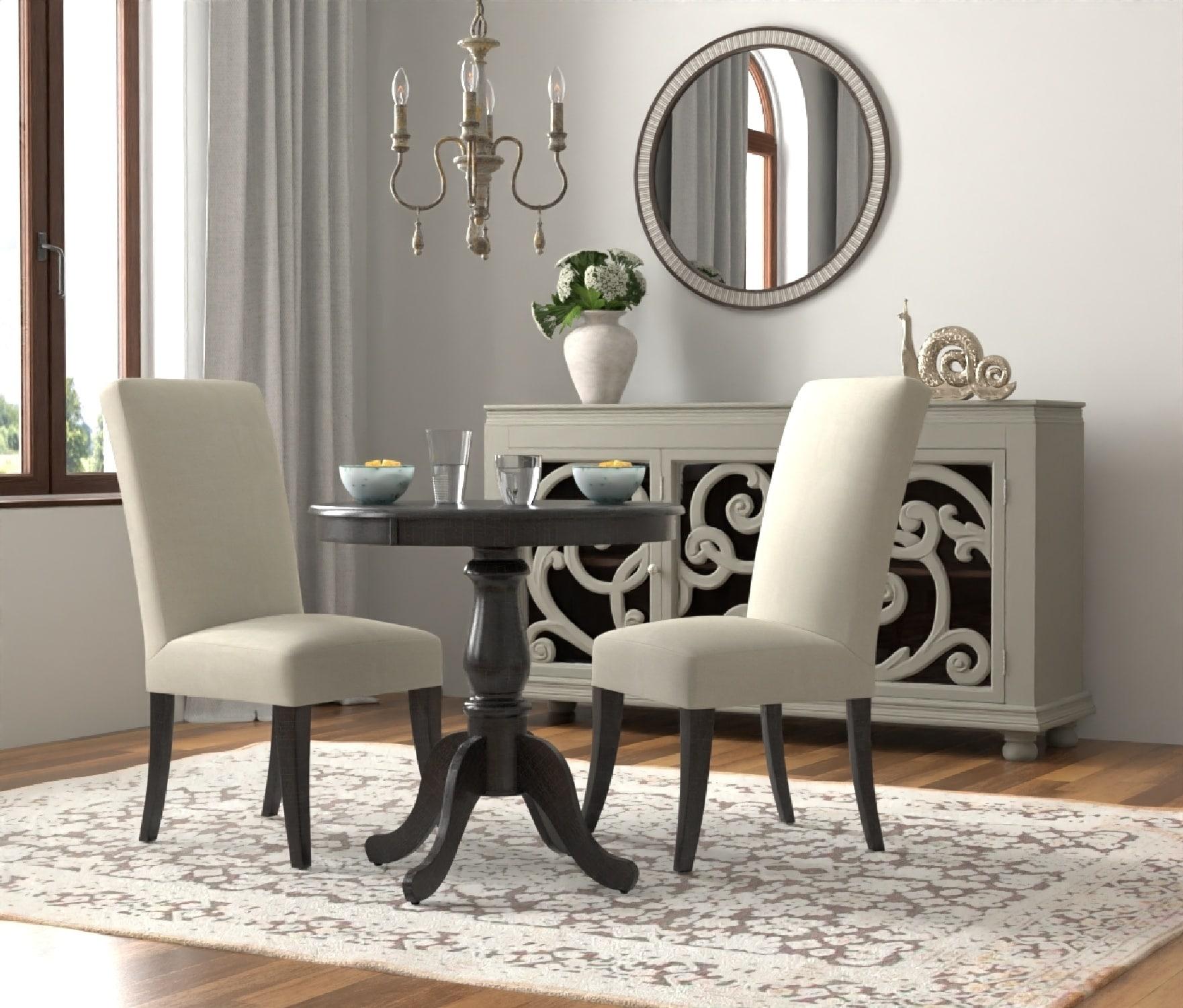 Carolina Living 30" Salem Round Pedestal Dining Table Espresso: Rubberwood, MDF, Non-Extension