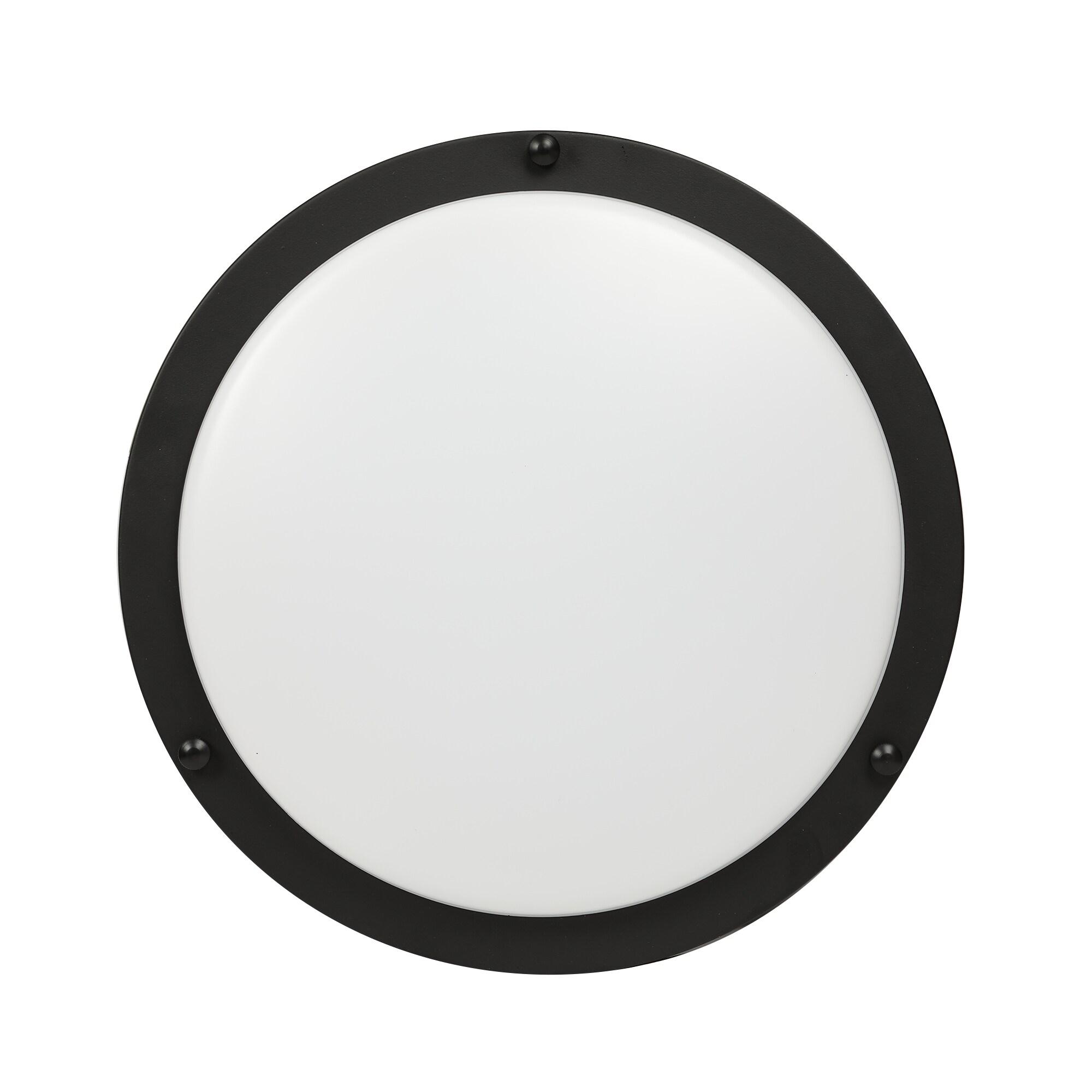 DESIGNERS FOUNTAIN Flush Mount Ceiling Light, 10 Inch Round LED DC Lighting Fixture Kitchen, Bedroom, Bathroom, and Hallway, Dimmable, 1150 Lumens, 3000K/4000K/5000K, Matte Black, EV1410C3C-43