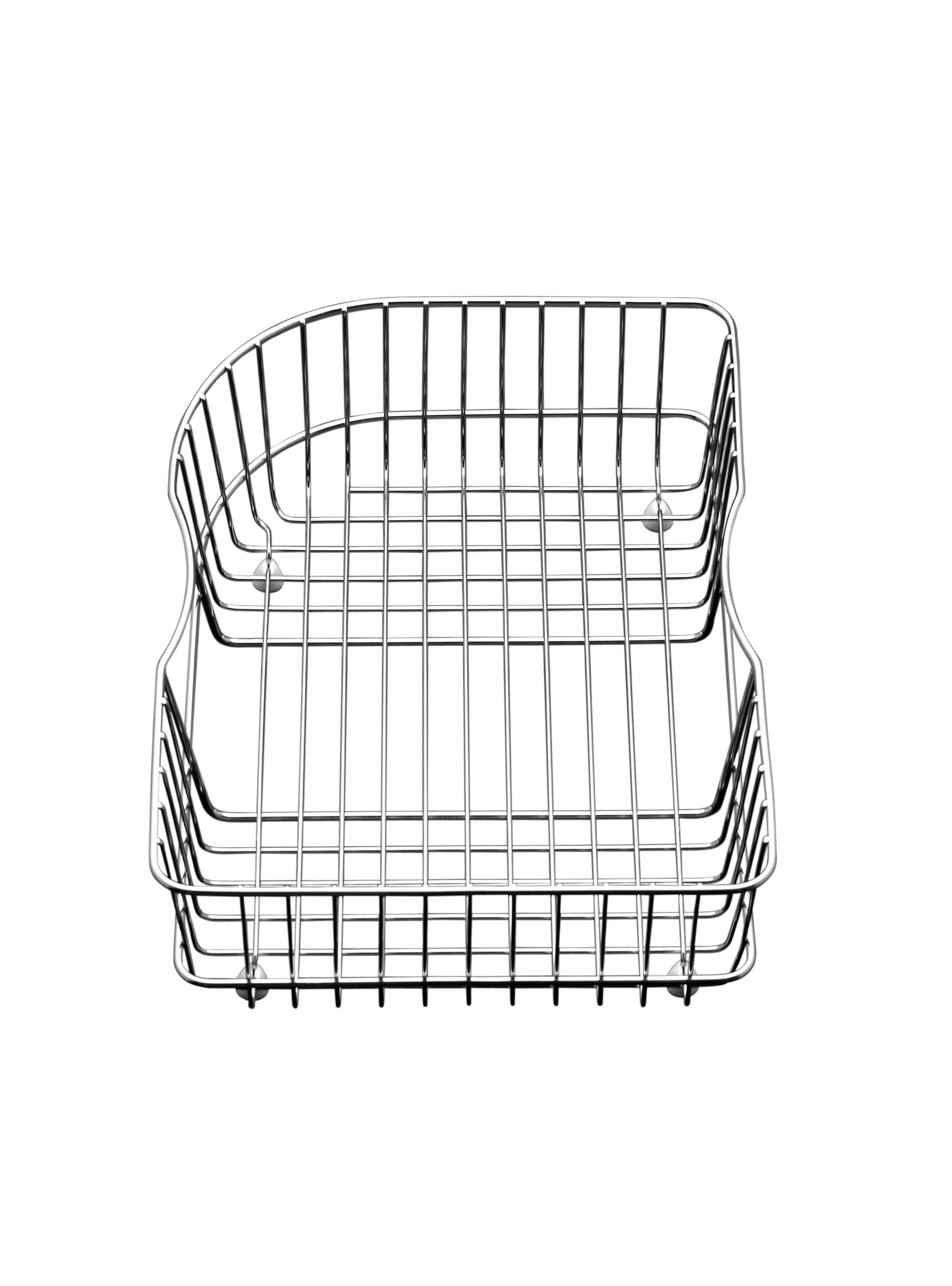 Stainless Steel Kitchen Sink Rinse Basket with Rubber Feet