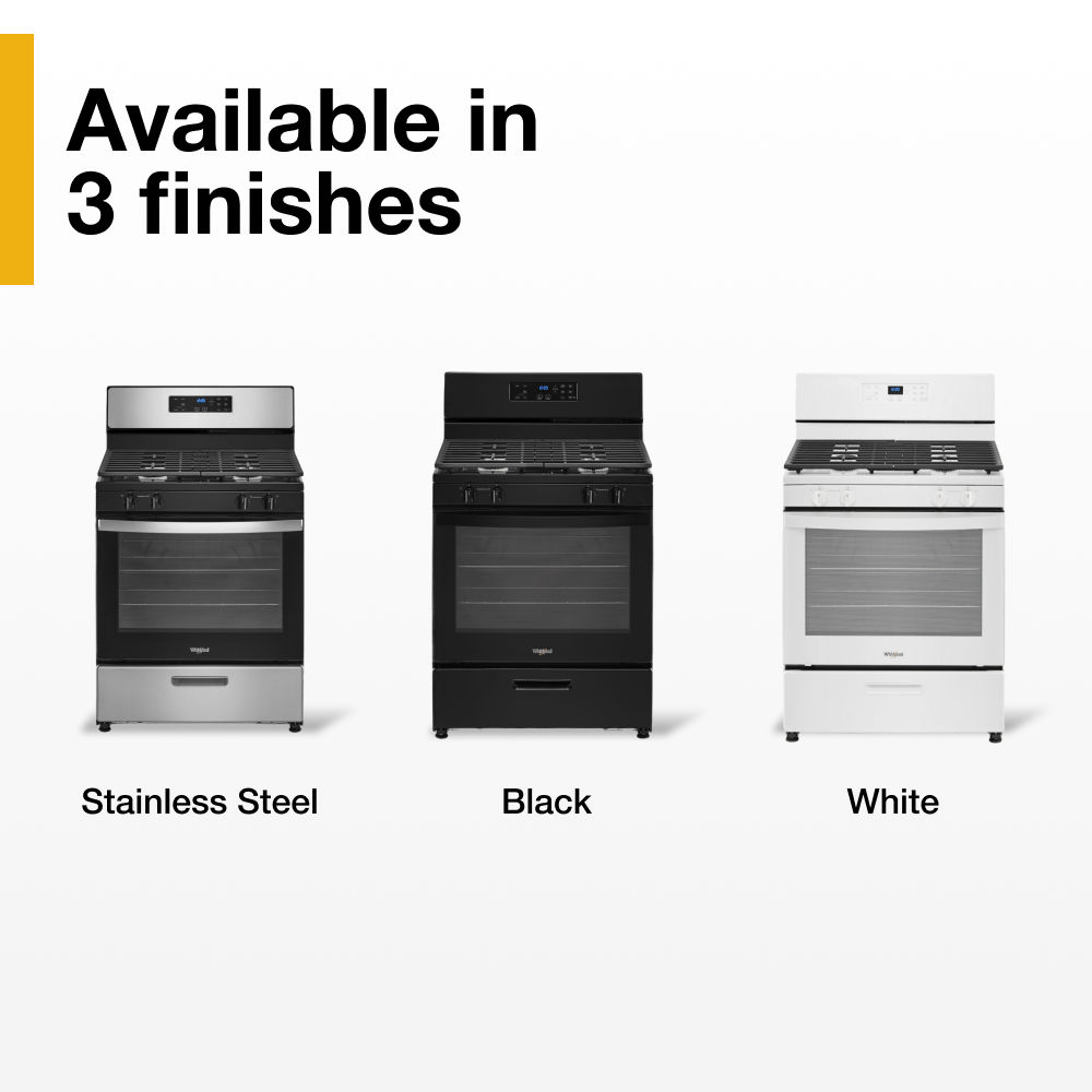 WHIRLPOOL WFG320M0MS 30" FREE STANDING GAS RANGE Stainless Steel